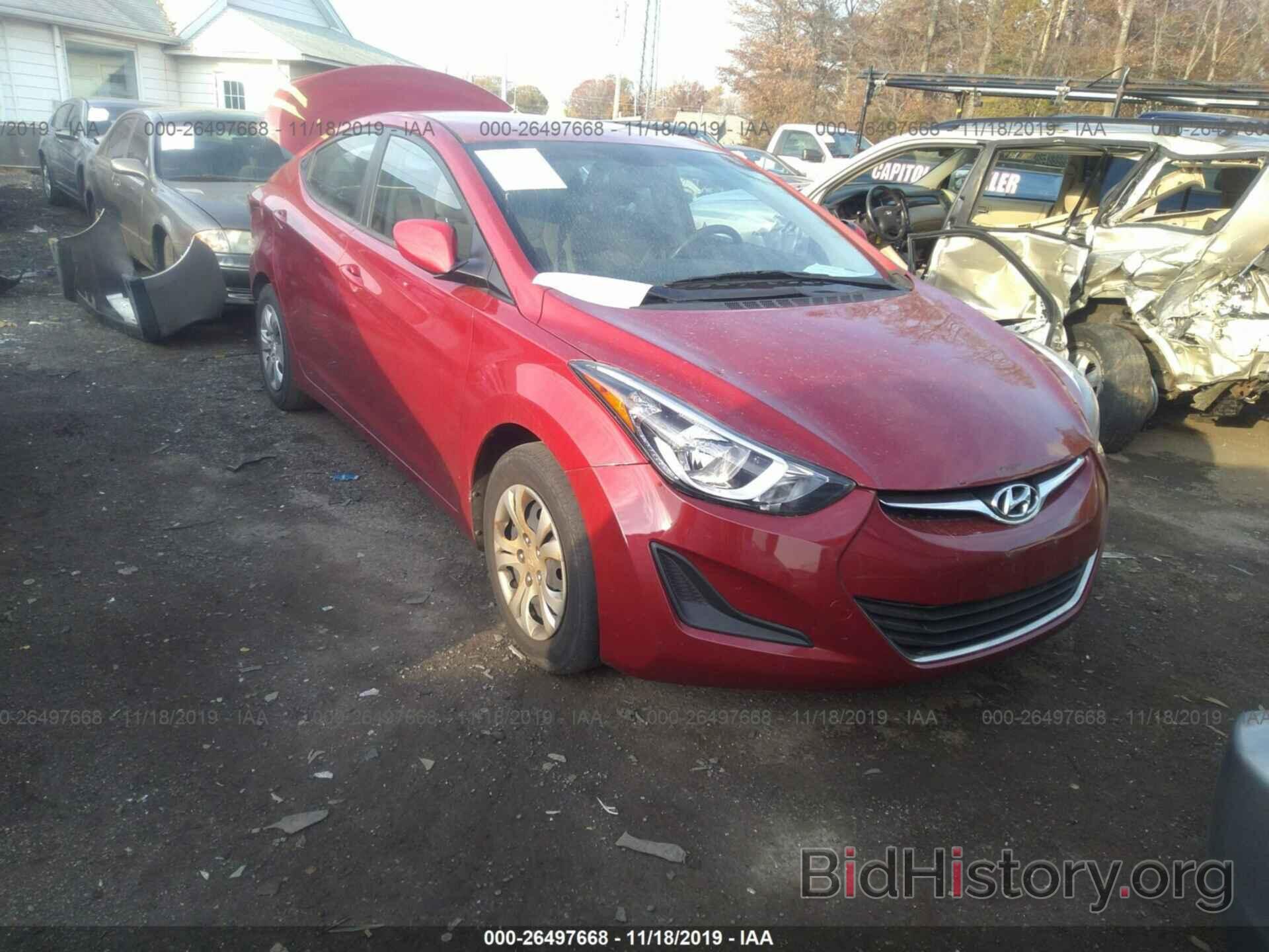 Photo KMHDH4AE3GU588115 - HYUNDAI ELANTRA 2016