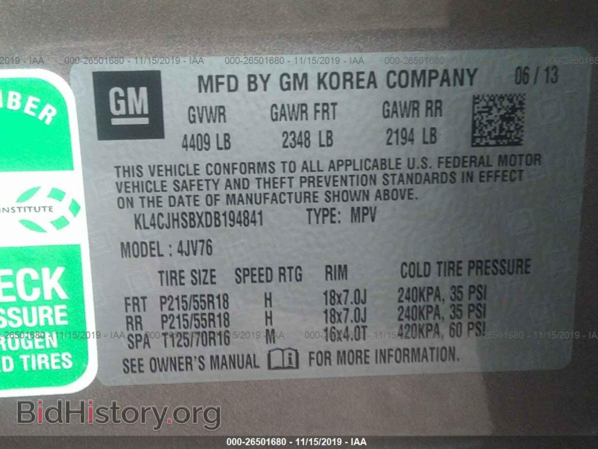 2013 BUICK ENCORE - VIN: KL4CJHSBXDB194841 - Photo 9