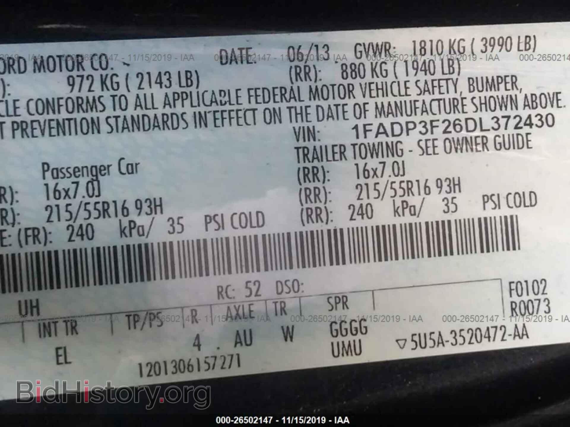 2013 FORD FOCUS - VIN: 1FADP3F26DL372430 - Photo 9
