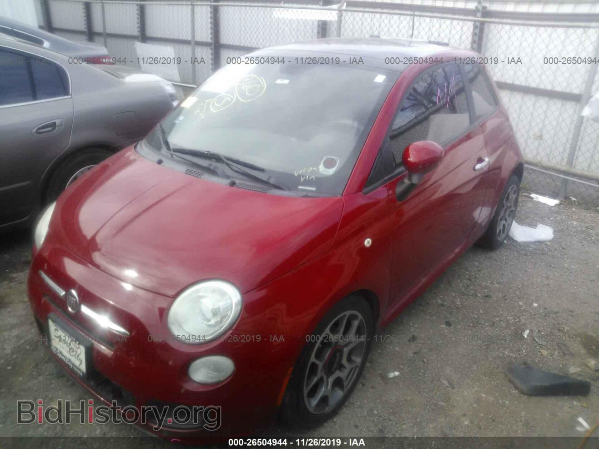 2012 FIAT 500 - VIN: 3C3CFFBR3CT164817 - Фото 2