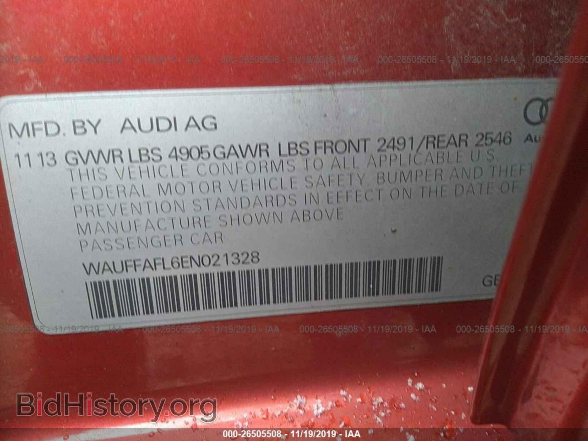 2014 AUDI A4 - VIN: WAUFFAFL6EN021328 - Photo 9