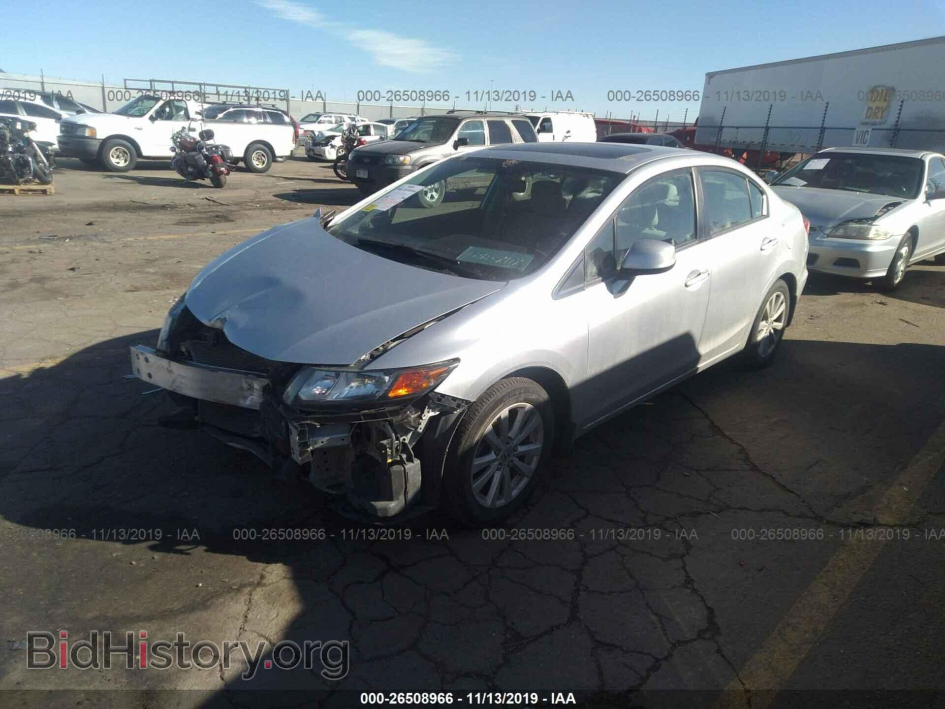 2012 Honda Civic - VIN: 2HGFB2F83CH527125 - Фото 2