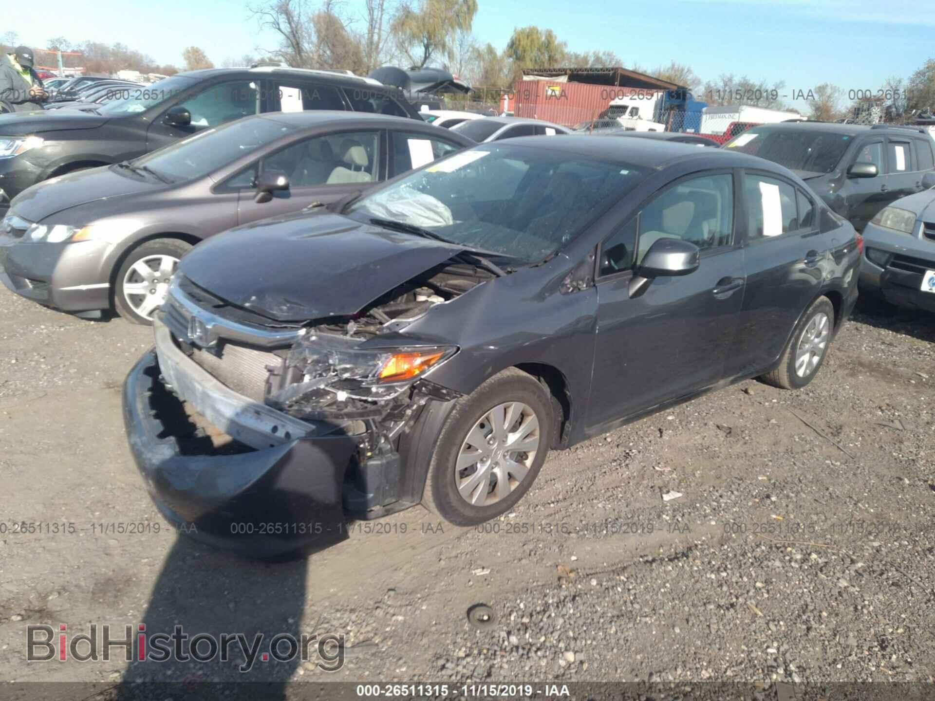 2012 HONDA CIVIC - VIN: 2HGFB2F51CH577124 - Фото 2