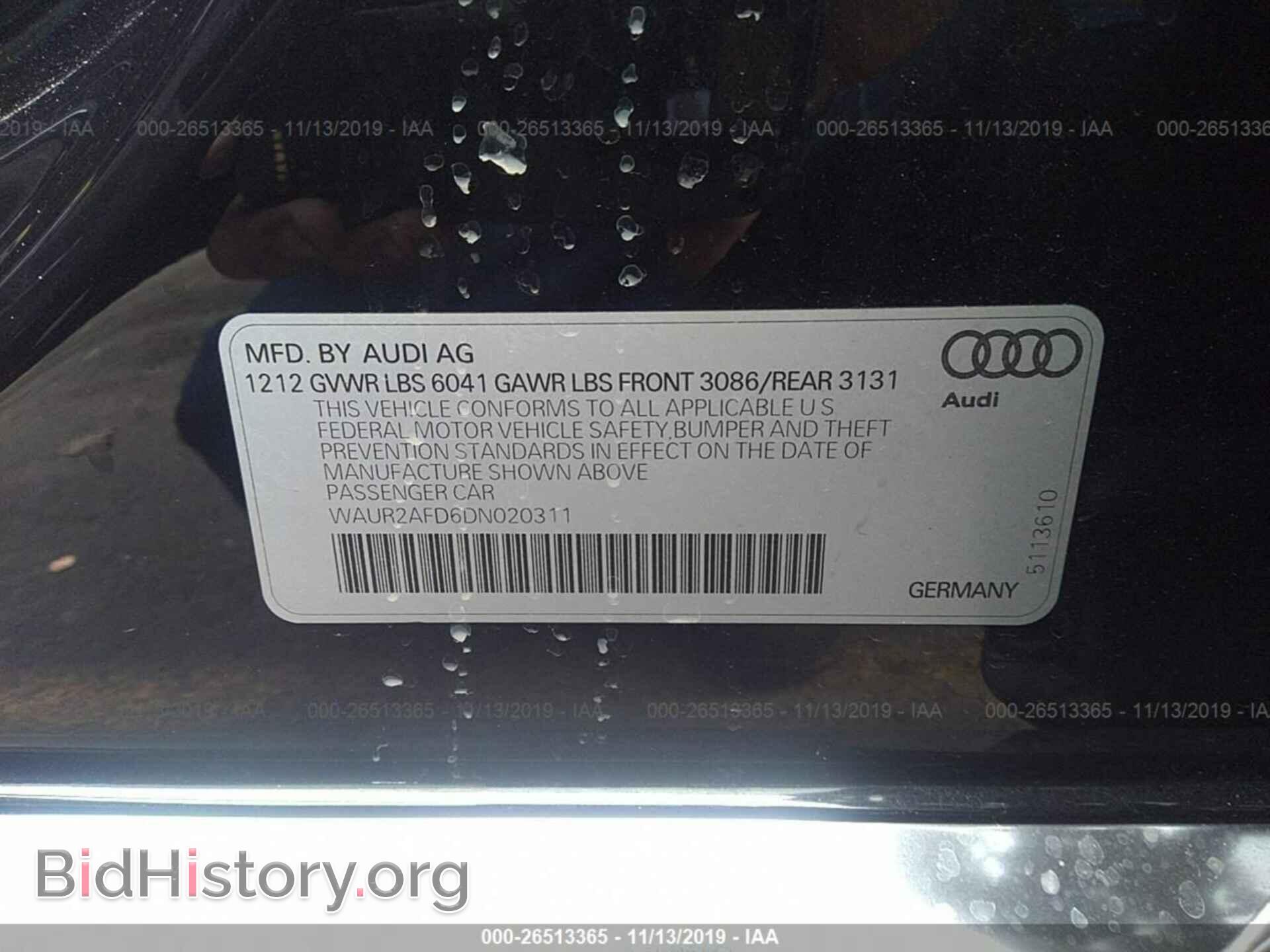 2013 Audi A8 - VIN: WAUR2AFD6DN020311 - Photo 9