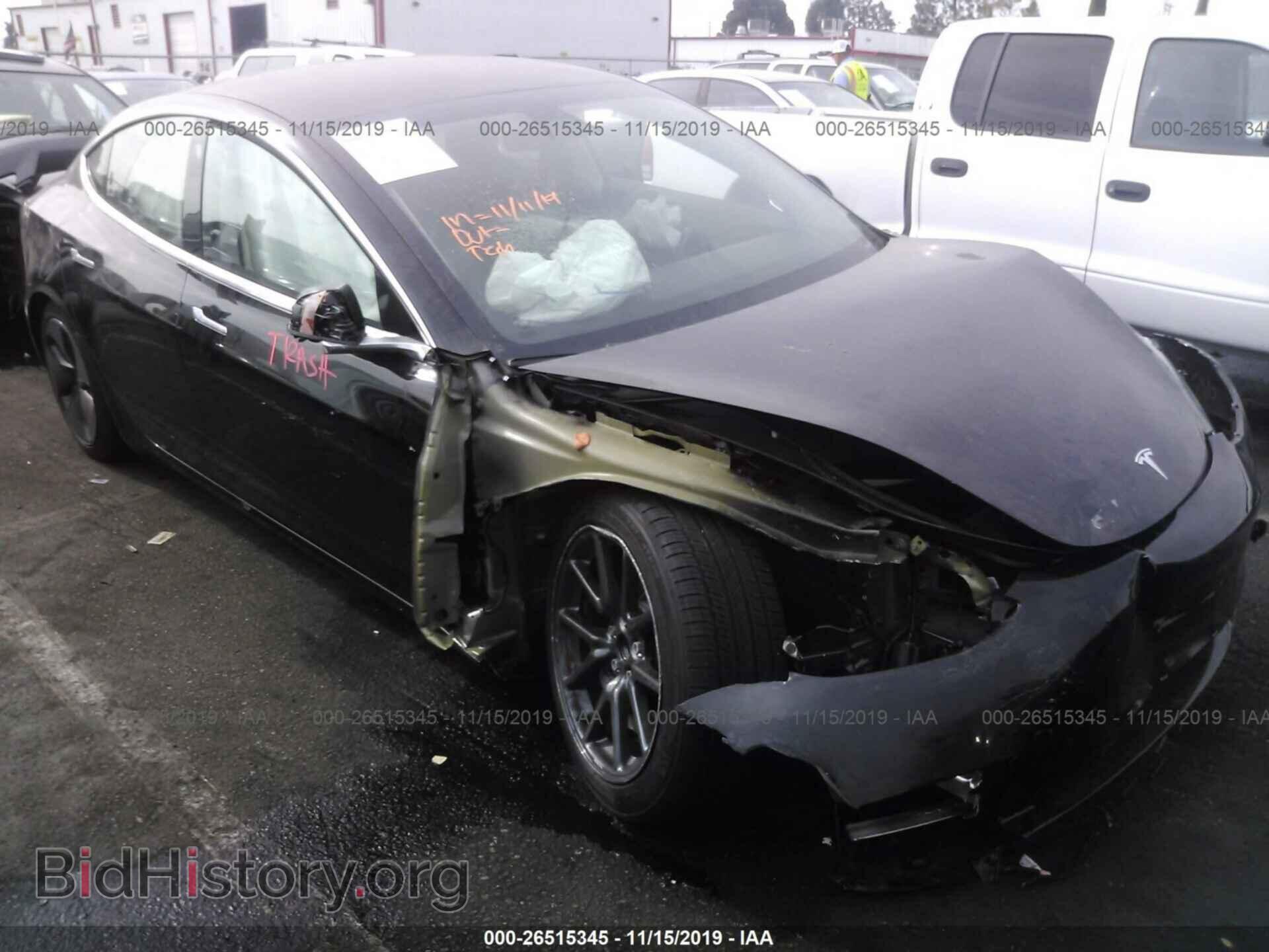 Photo 5YJ3E1EA0KF316864 - TESLA MODEL 3 2019