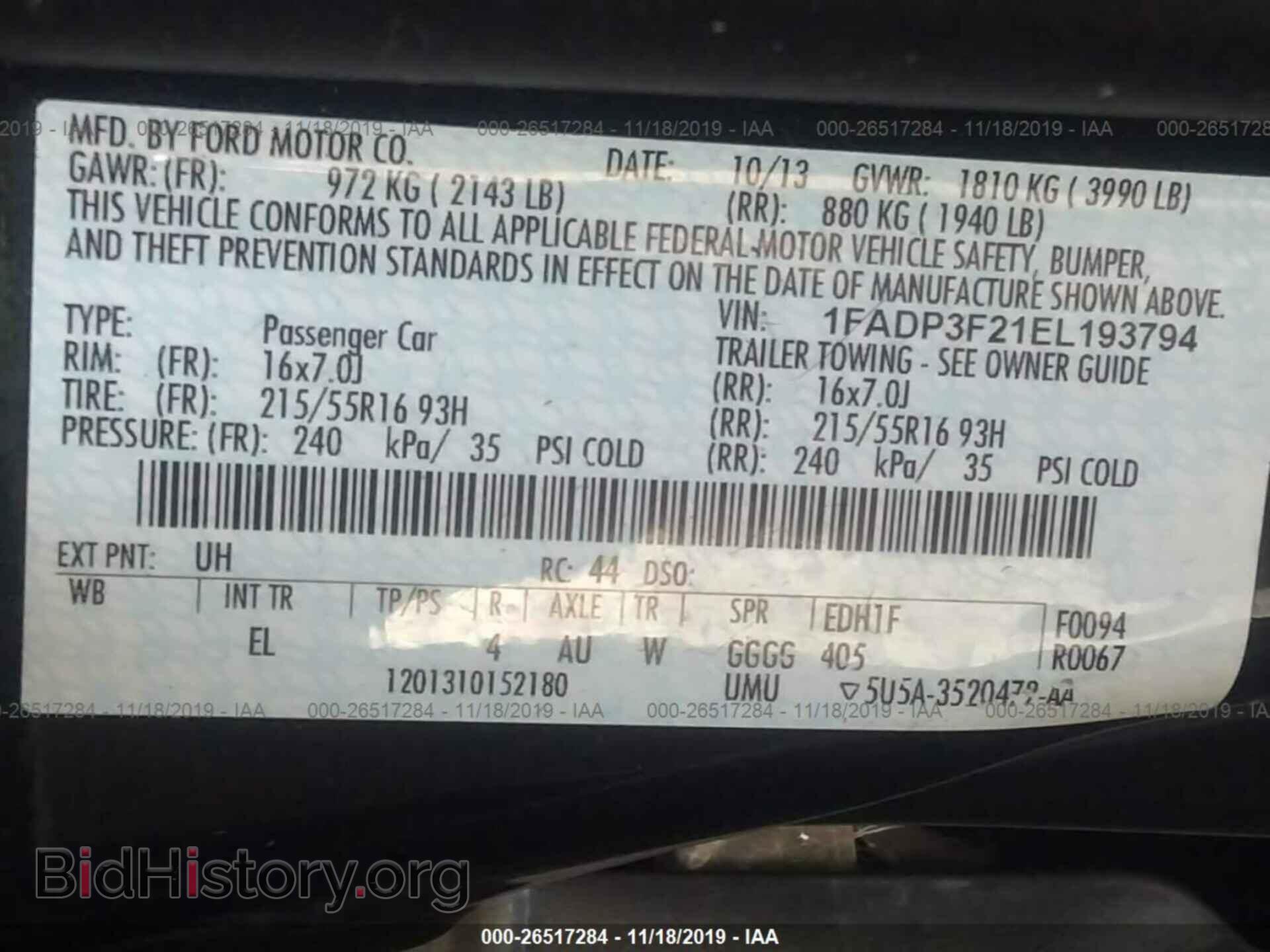 2014 FORD FOCUS - VIN: 1FADP3F21EL193794 - Photo 9