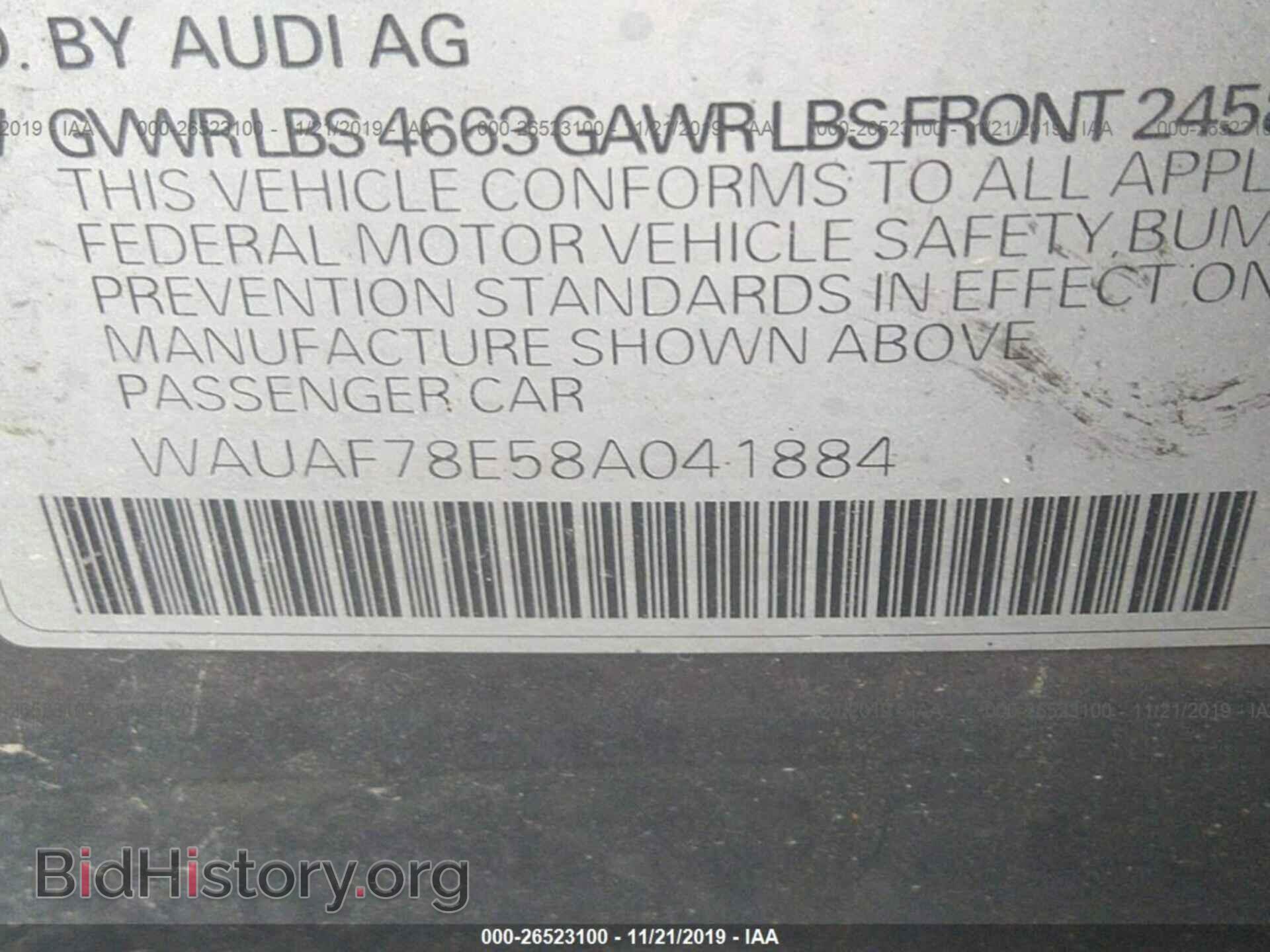 2008 AUDI A4 - VIN: WAUAF78E58A041884 - Photo 9