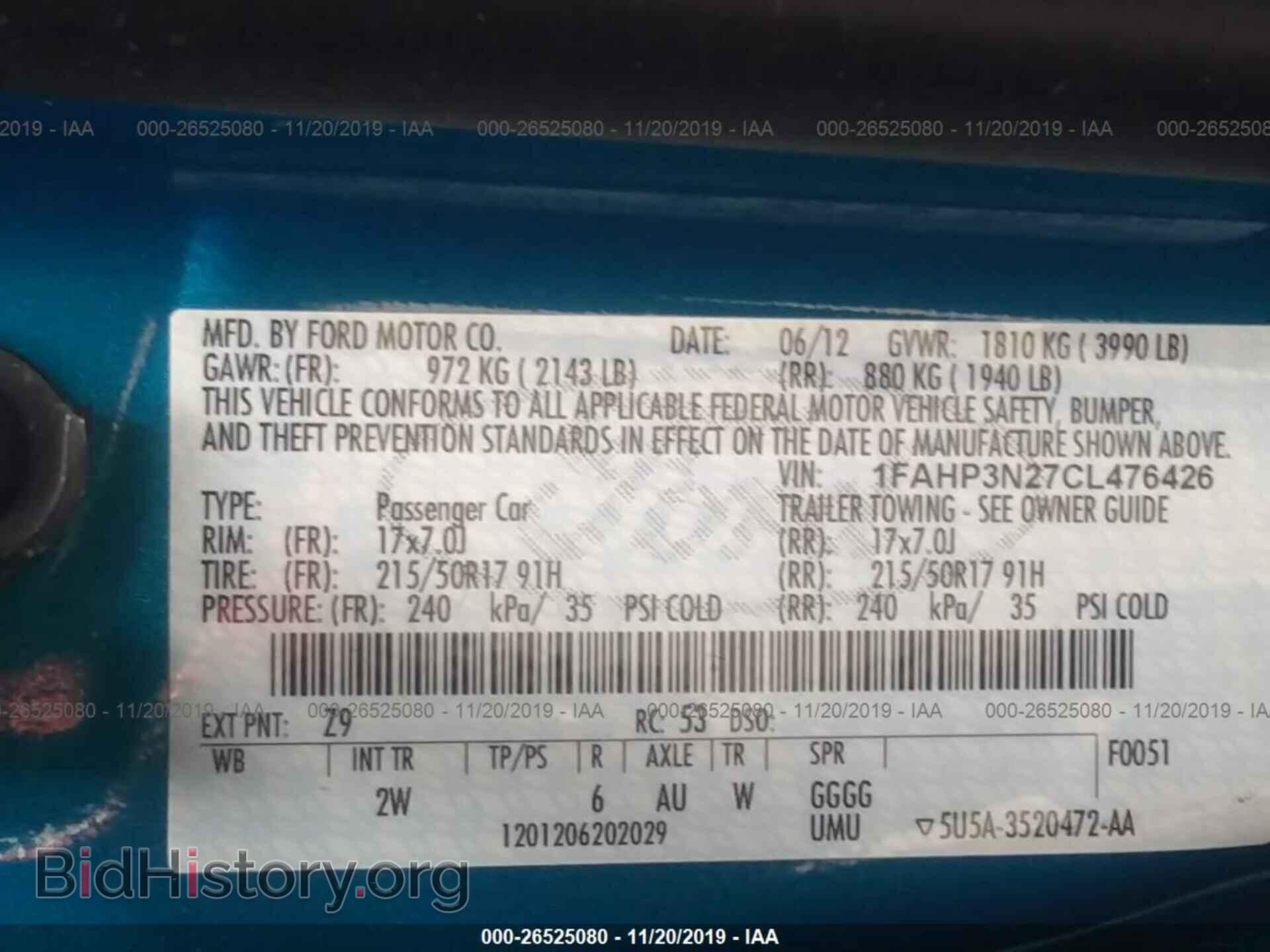 2012 FORD FOCUS - VIN: 1FAHP3N27CL476426 - Photo 9