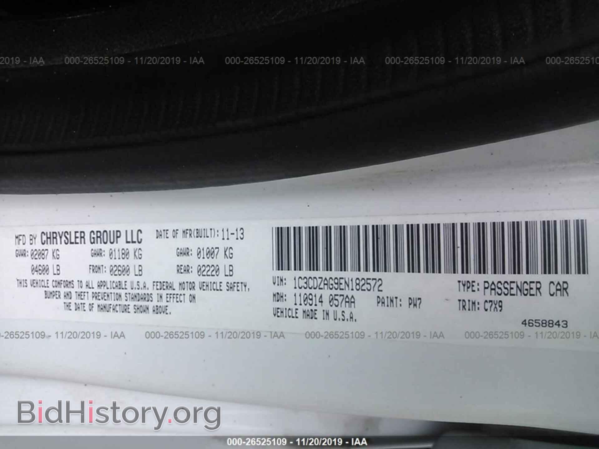 2014 DODGE AVENGER - VIN: 1C3CDZAG9EN182572 - Фото 9