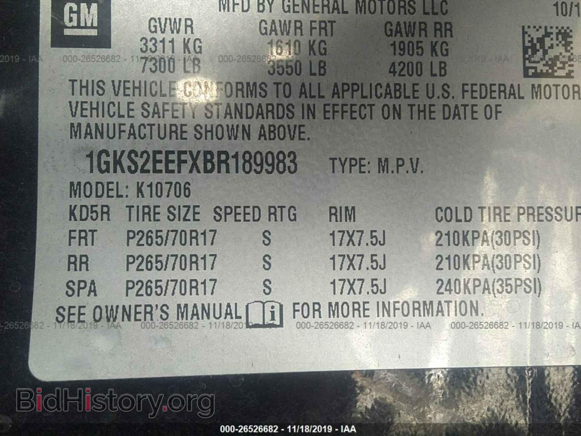 2011 GMC YUKON - VIN: 1GKS2EEFXBR189983 - Photo 9