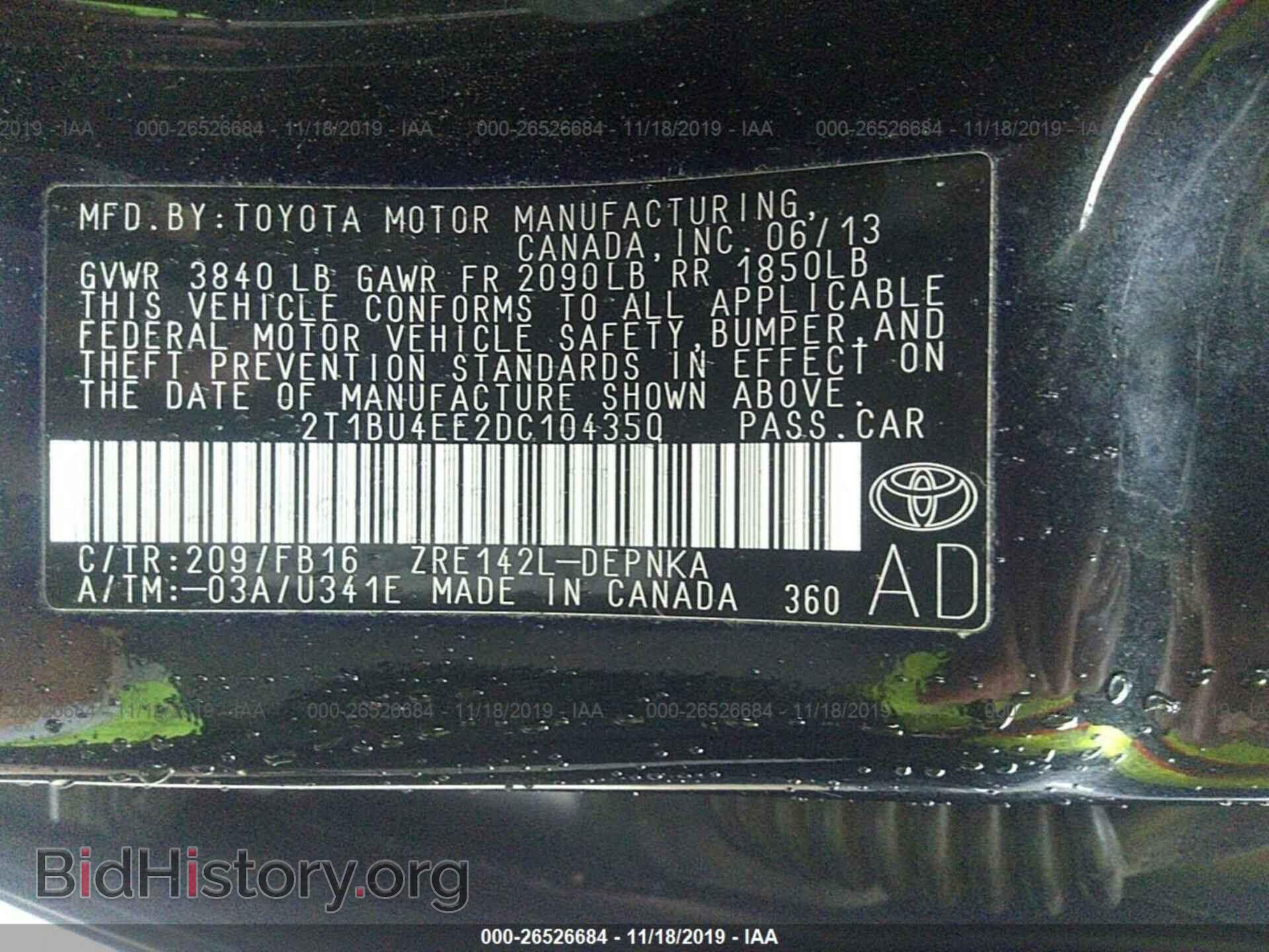 2013 TOYOTA COROLLA - VIN: 2T1BU4EE2DC104350 - Photo 9