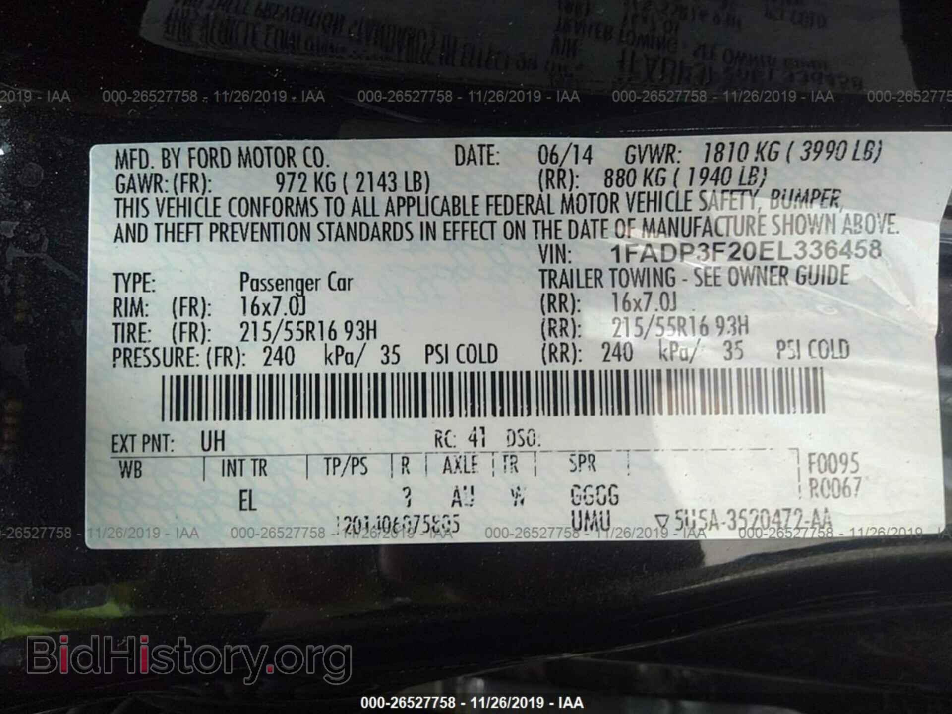 2014 FORD FOCUS - VIN: 1FADP3F20EL336458 - Photo 9