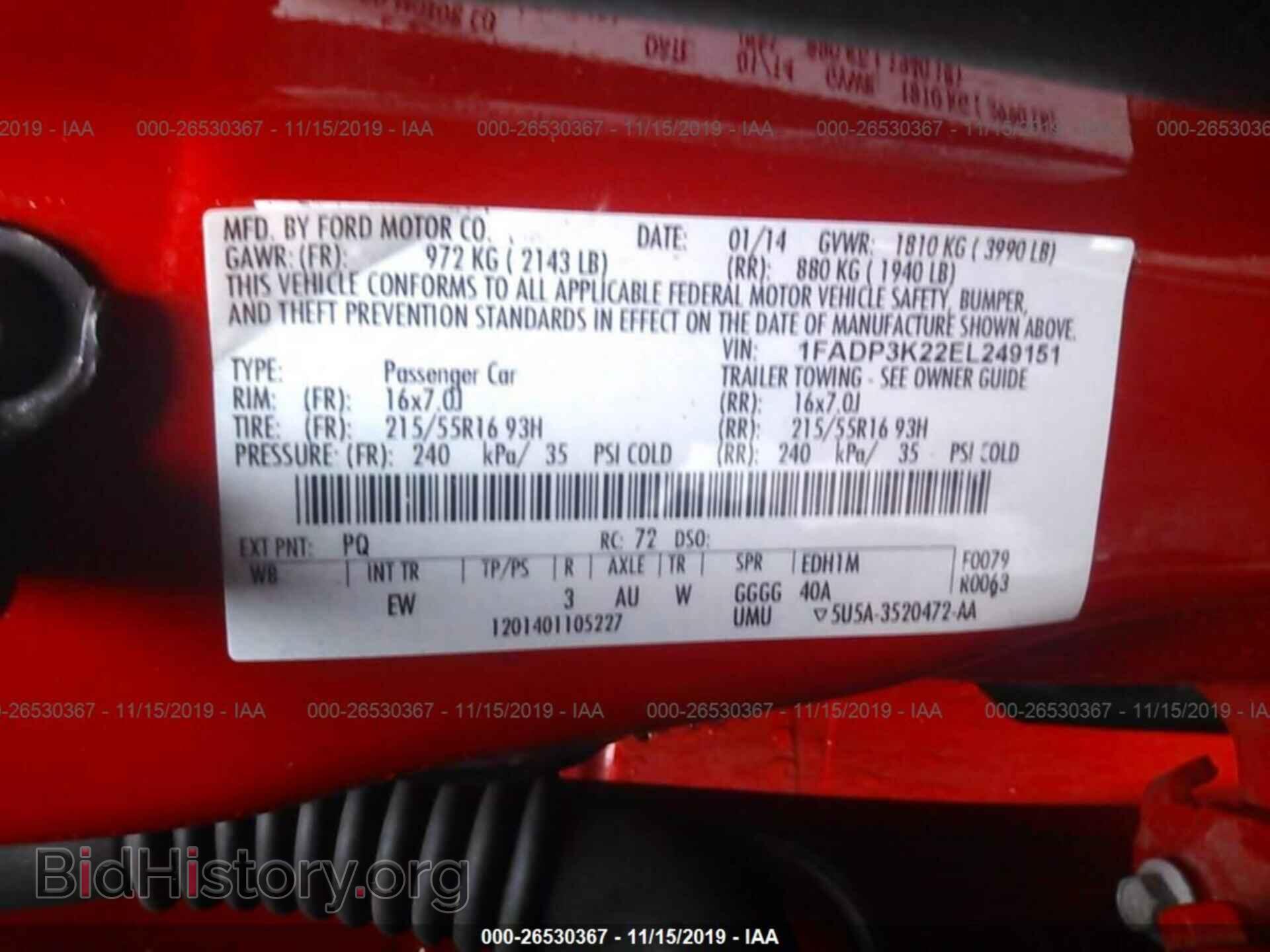 2014 FORD FOCUS - VIN: 1FADP3K22EL249151 - Photo 9