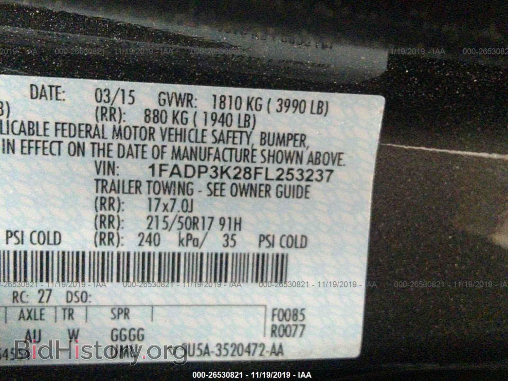 2015 FORD FOCUS - VIN: 1FADP3K28FL253237 - Photo 9