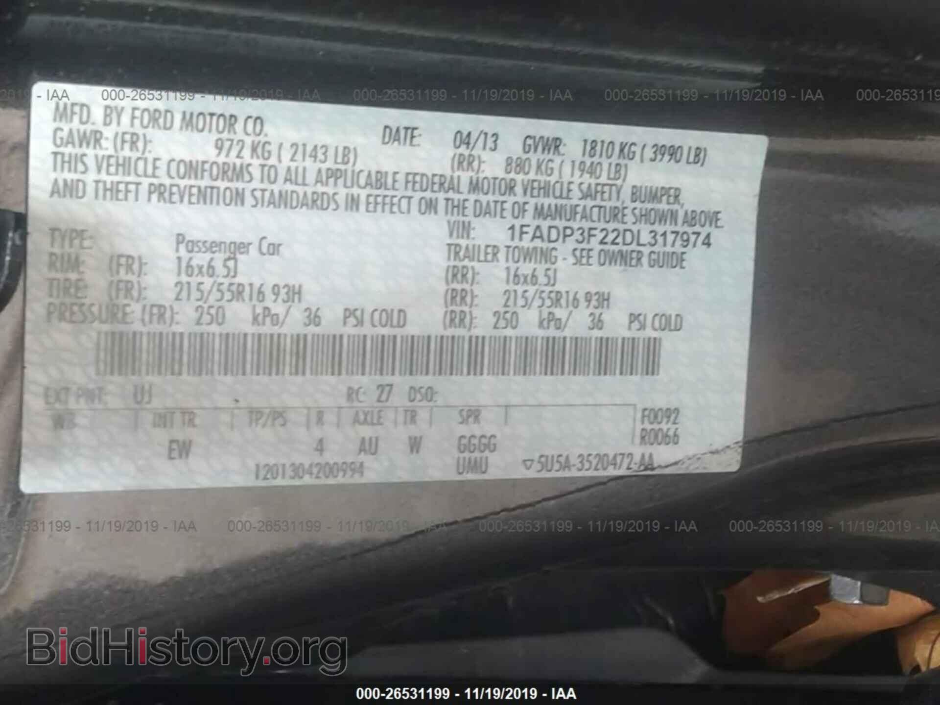 2013 FORD FOCUS - VIN: 1FADP3F22DL317974 - Photo 9