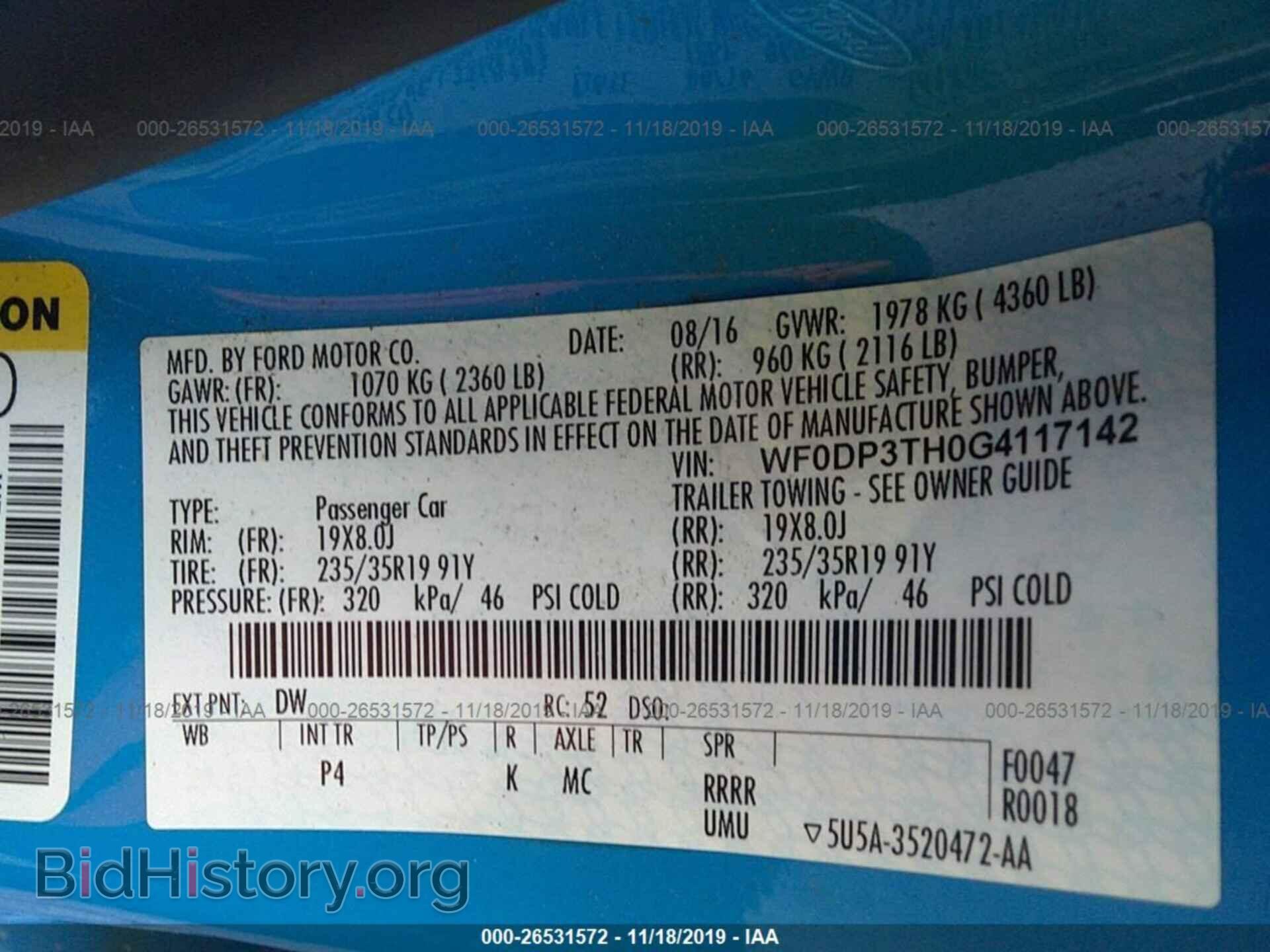 2016 FORD FOCUS - VIN: WF0DP3TH0G4117142 - Фото 9