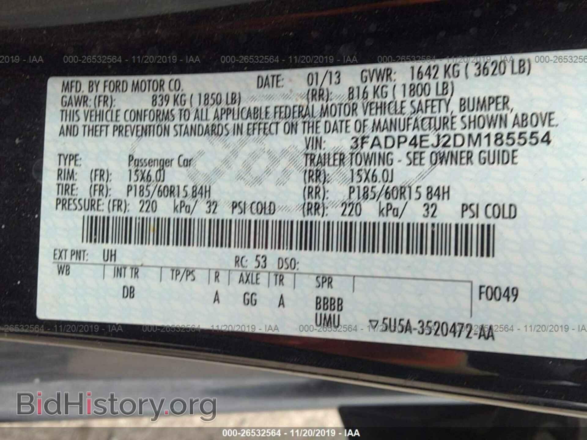2013 FORD FIESTA - VIN: 3FADP4EJ2DM185554 - Фото 9
