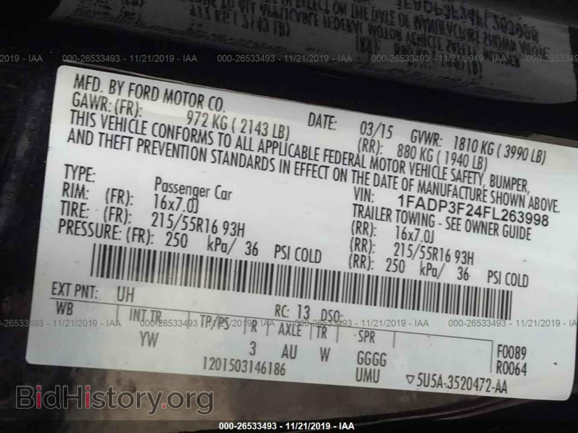 2015 FORD FOCUS - VIN: 1FADP3F24FL263998 - Photo 9