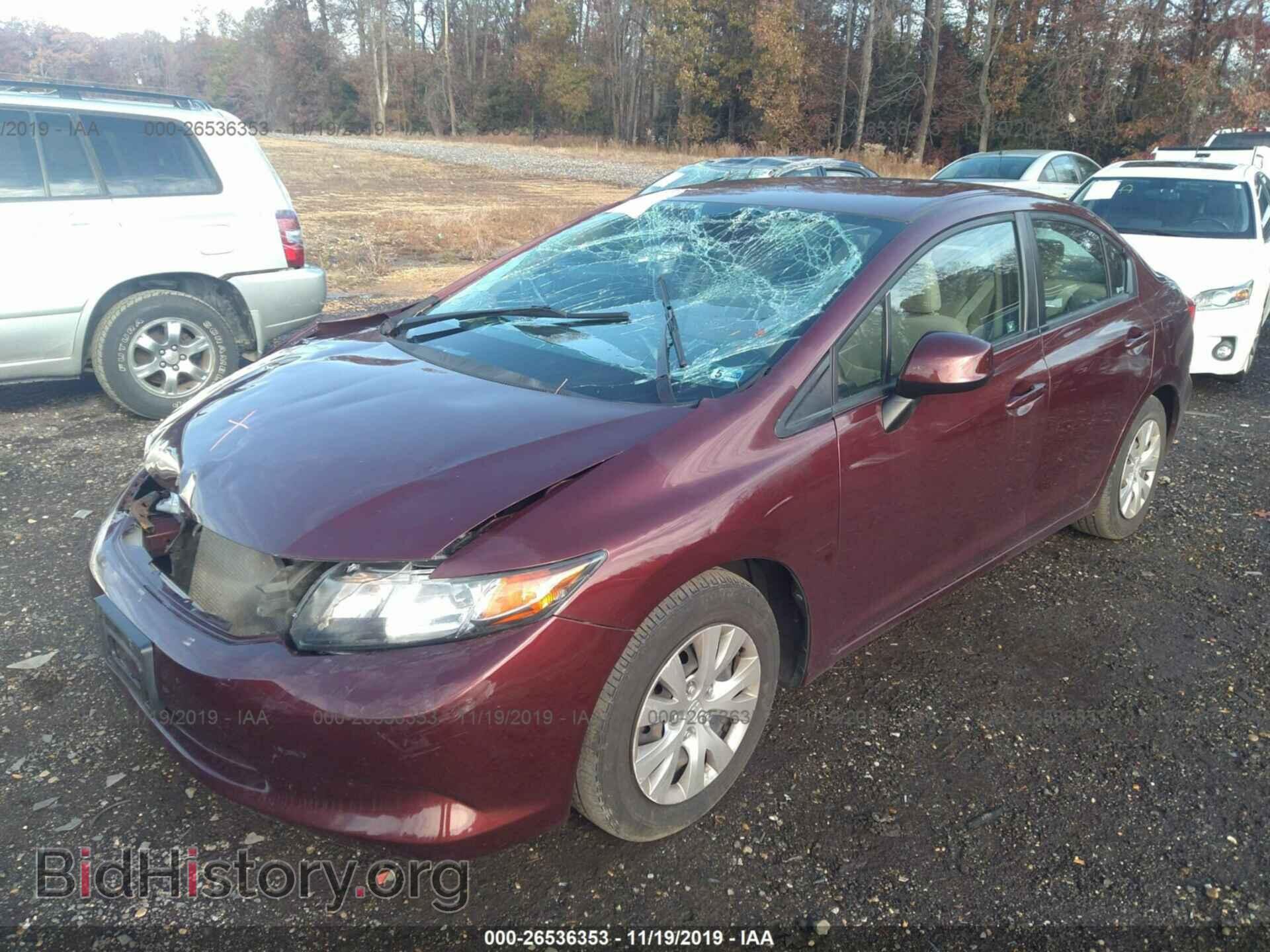 2012 HONDA CIVIC - VIN: 2HGFB2F56CH575269 - Фото 2