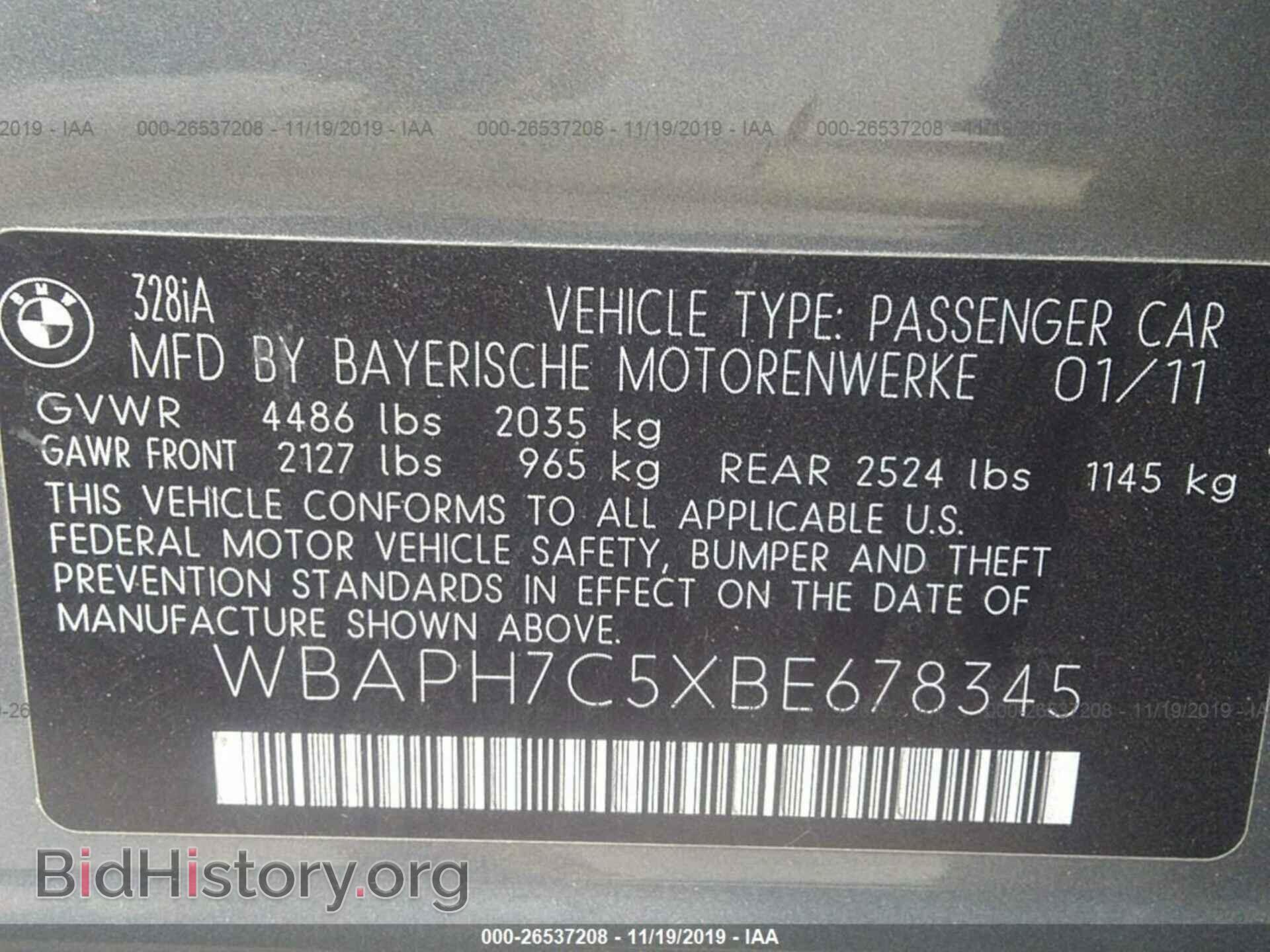 2011 BMW 328 - VIN: WBAPH7C5XBE678345 - Photo 9