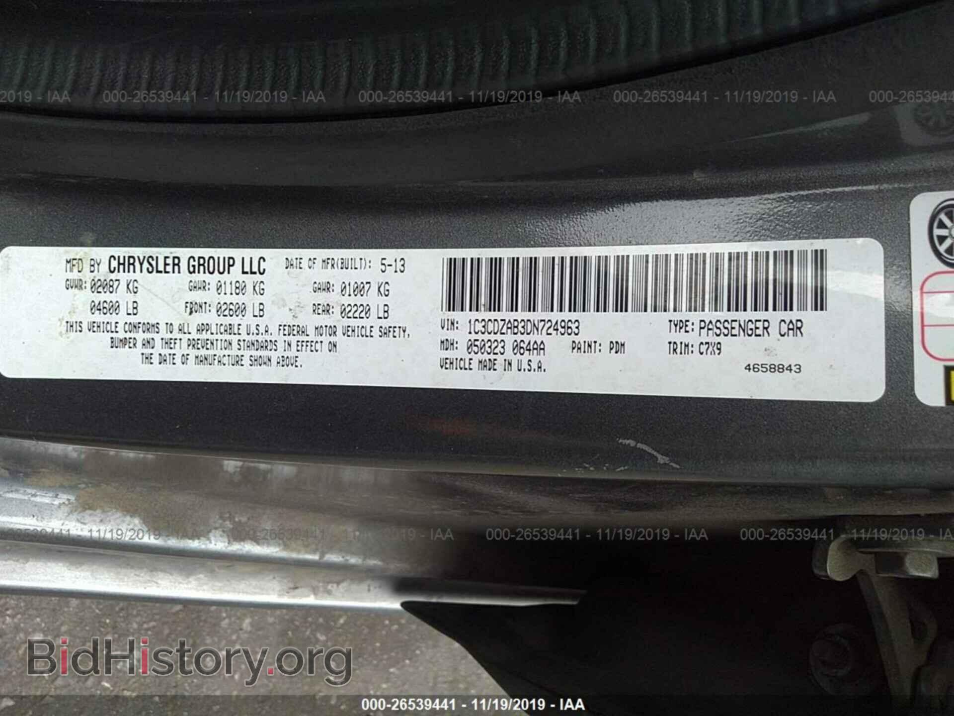 2013 DODGE AVENGER - VIN: 1C3CDZAB3DN724963 - Photo 9