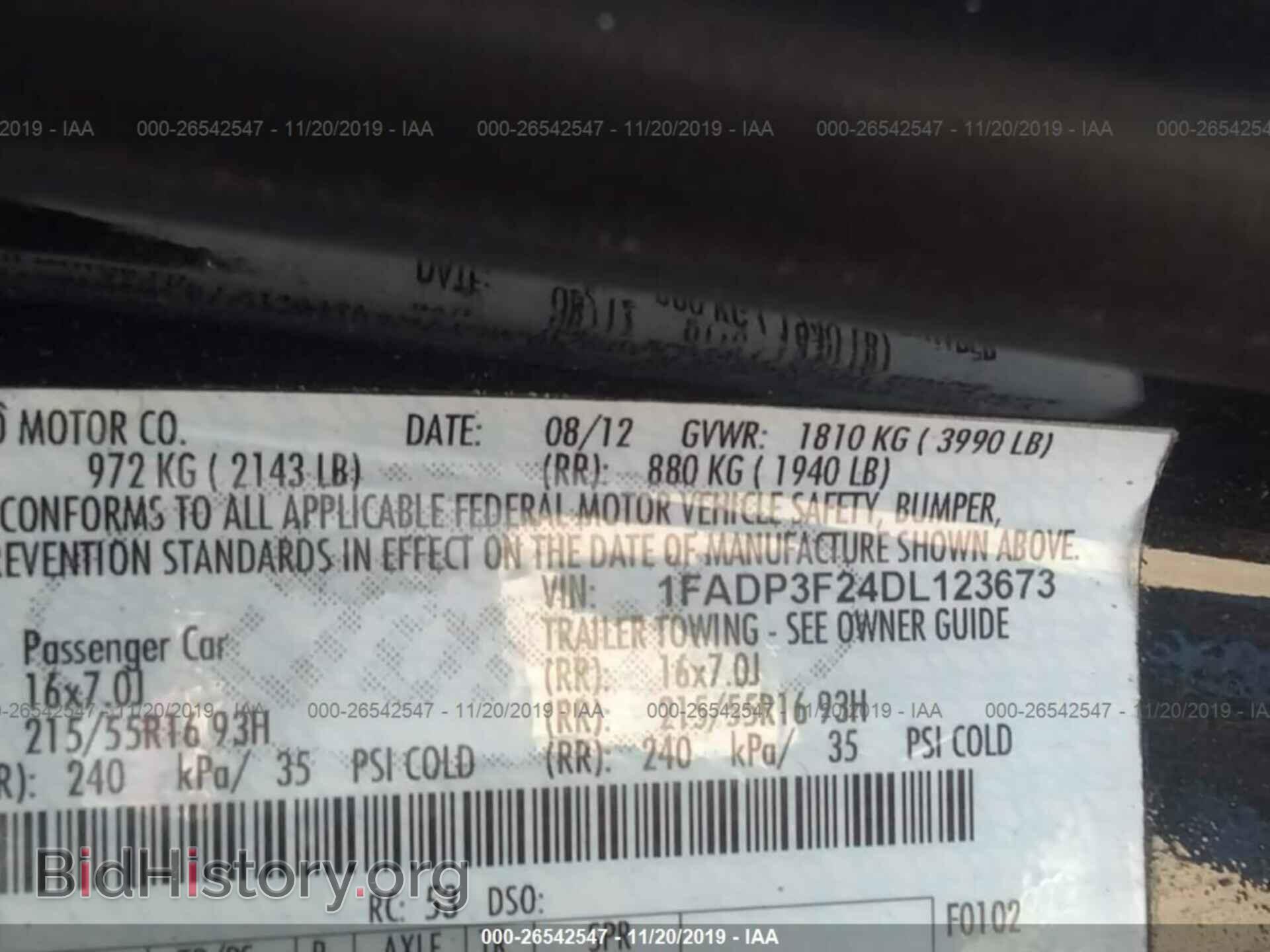 2013 FORD FOCUS - VIN: 1FADP3F24DL123673 - Фото 9