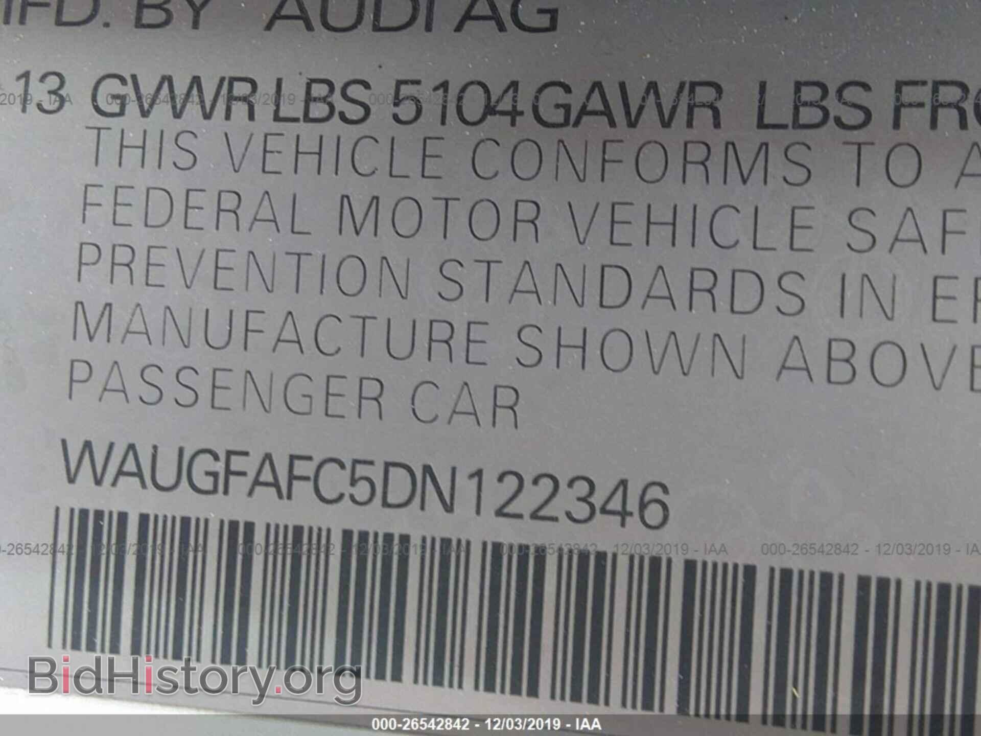 2013 AUDI A6 - VIN: WAUGFAFC5DN122346 - Photo 9
