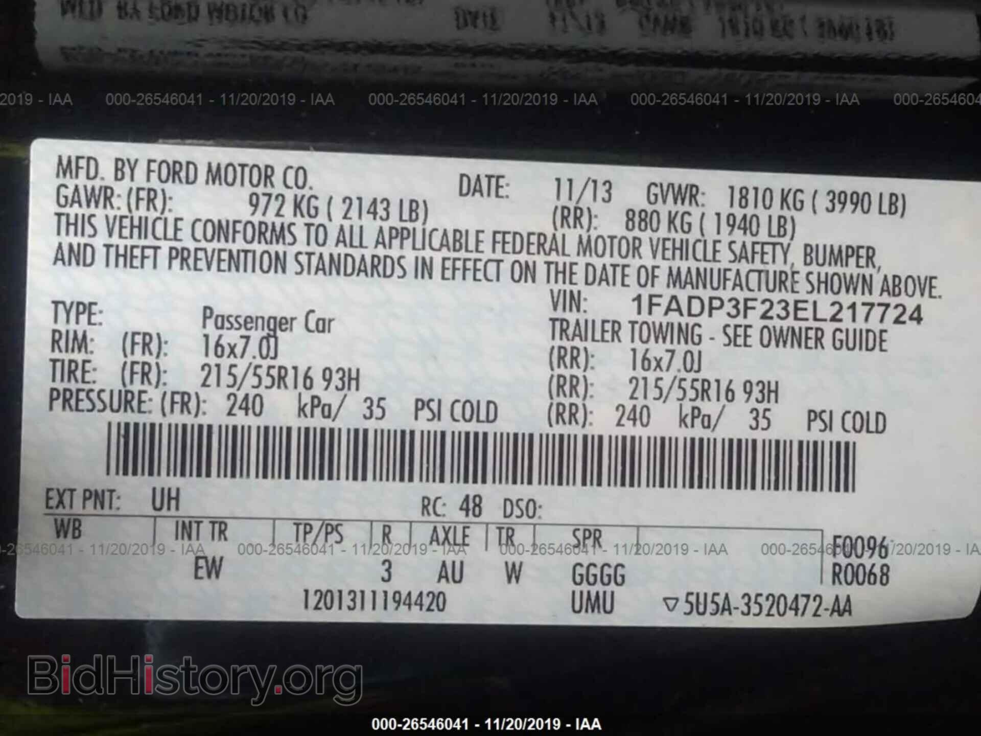 2014 FORD FOCUS - VIN: 1FADP3F23EL217724 - Photo 9
