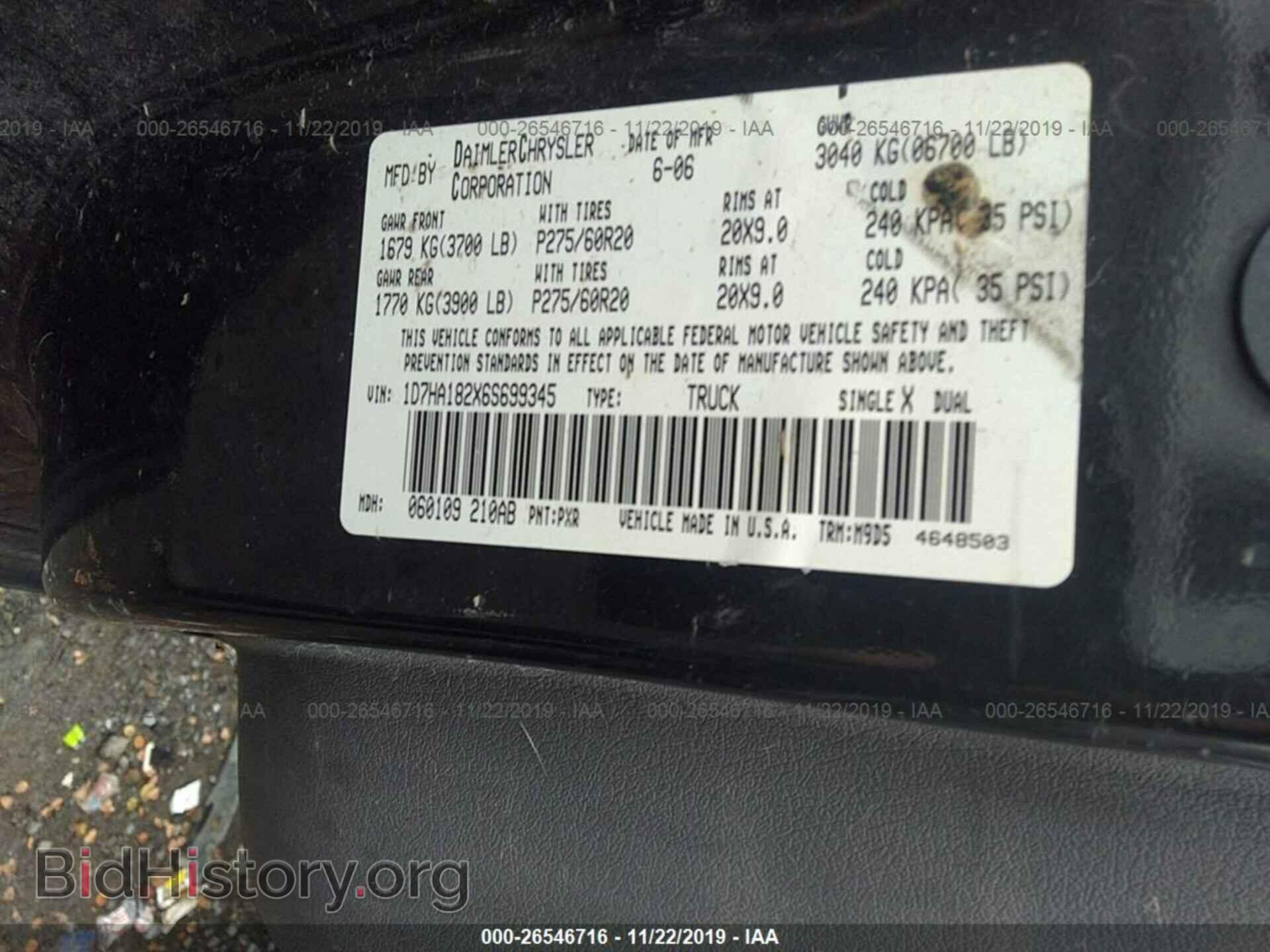 2006 DODGE RAM 1500 - VIN: 1D7HA182X6S699345 - Фото 9