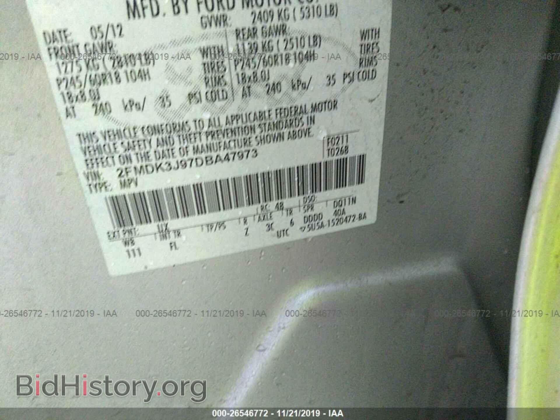 2013 Ford Edge - VIN: 2FMDK3J97DBA47973 - Фото 9