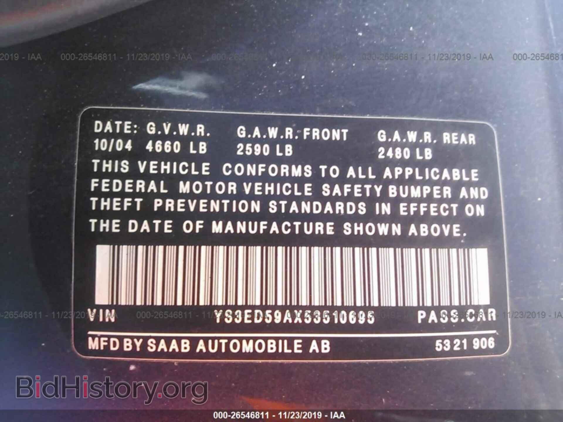 2005 SAAB 9-5 - VIN: YS3ED59AX53510695 - Photo 9