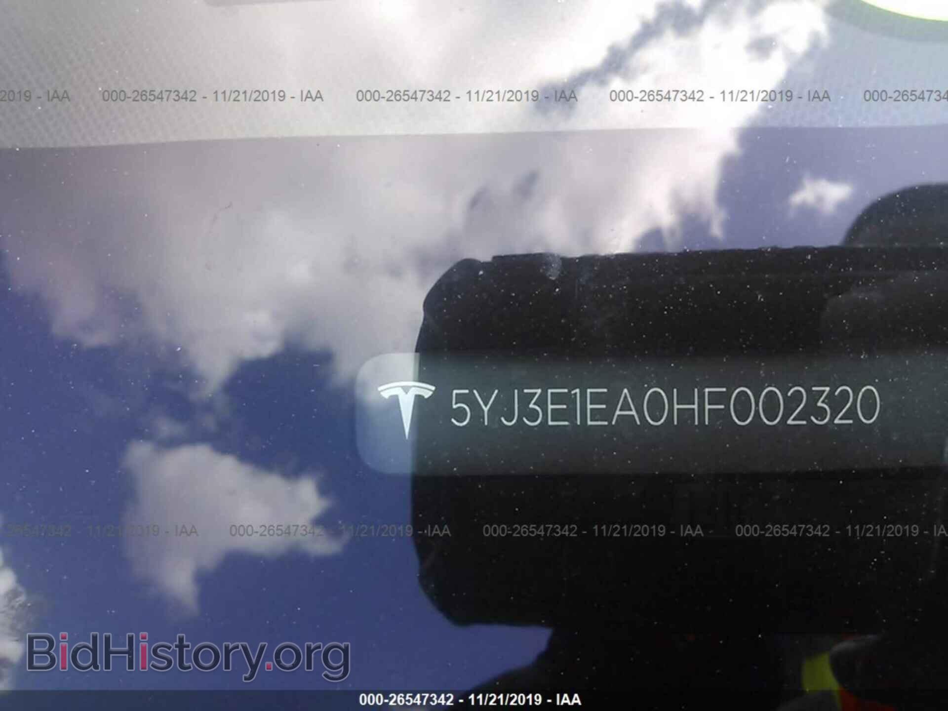 2017 TESLA MODEL 3 - VIN: 5YJ3E1EA0HF002320 - Фото 9