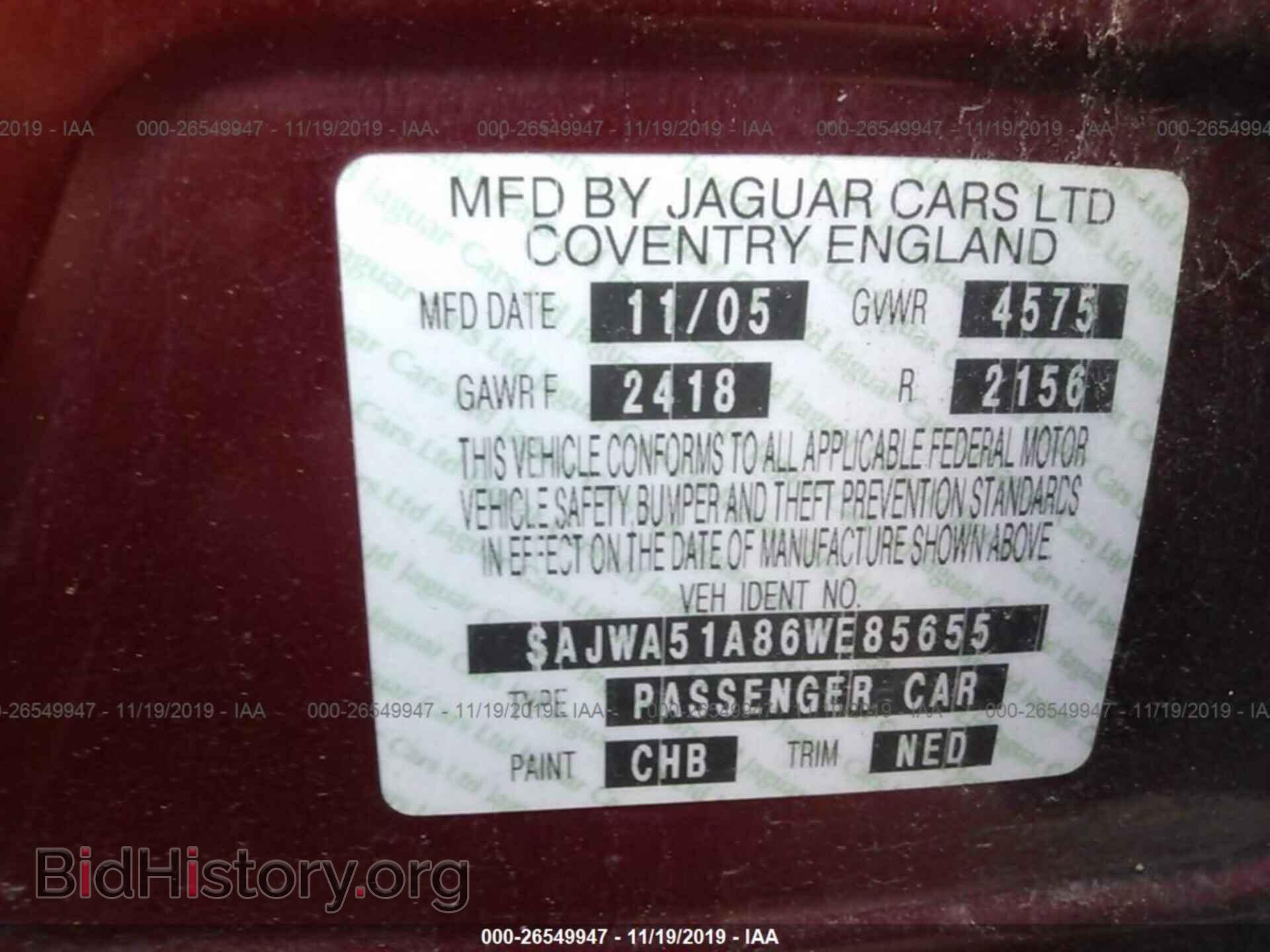 2006 JAGUAR X-TYPE - VIN: SAJWA51A86WE85655 - Фото 9