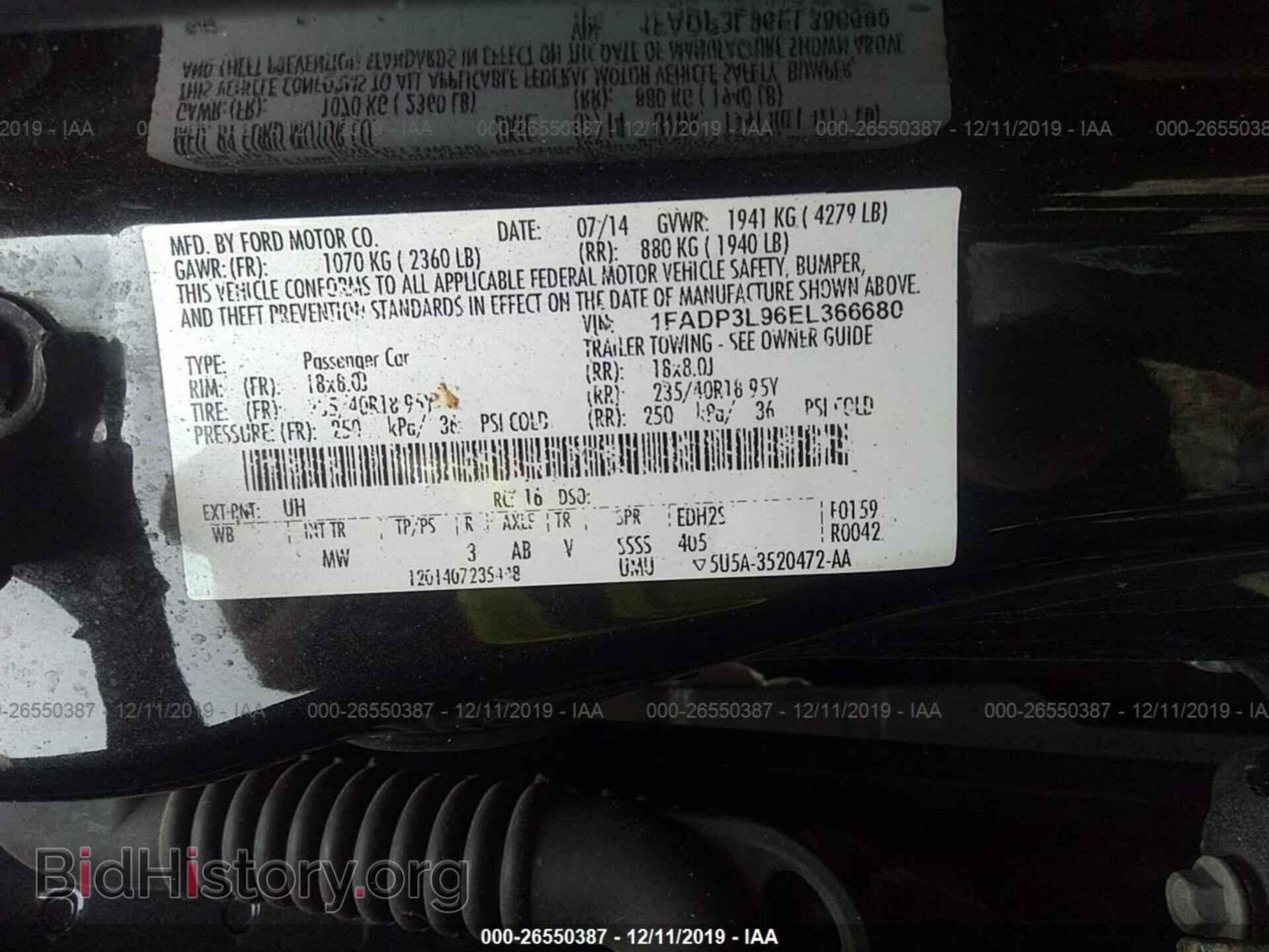 2014 FORD FOCUS - VIN: 1FADP3L96EL366680 - Photo 9