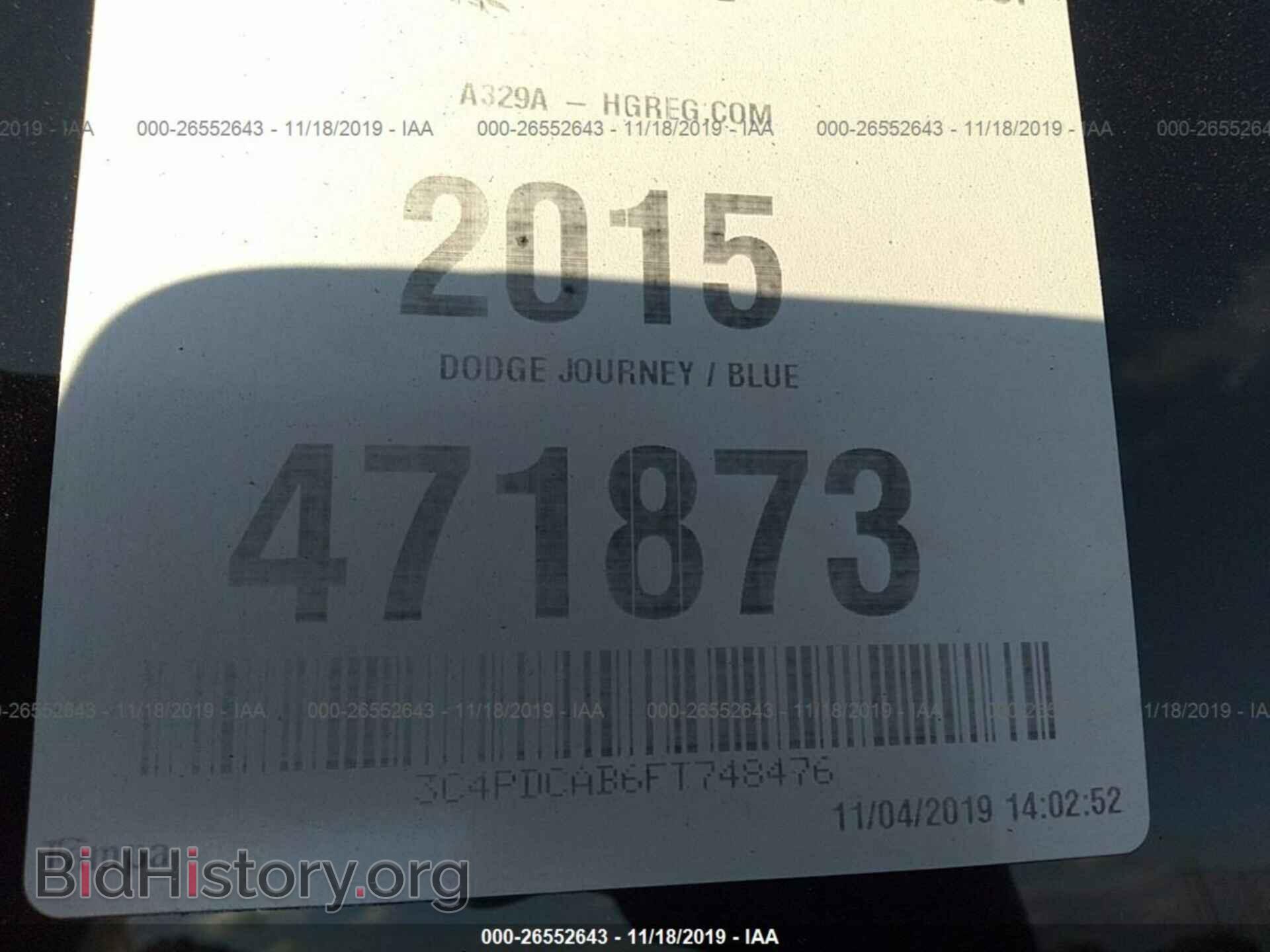2015 DODGE JOURNEY - VIN: 3C4PDCAB6FT748476 - Photo 9