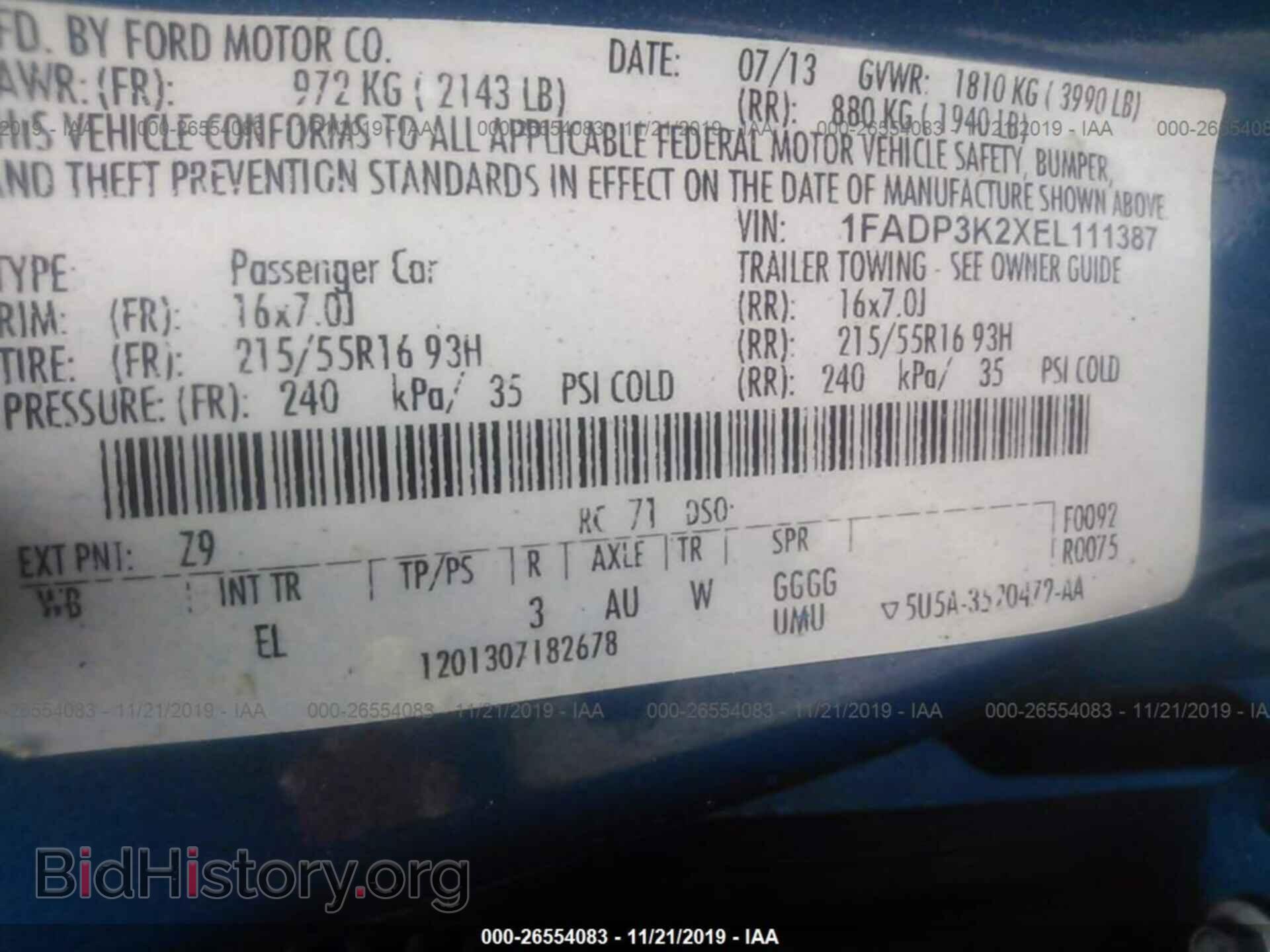 2014 FORD FOCUS - VIN: 1FADP3K2XEL111387 - Photo 9