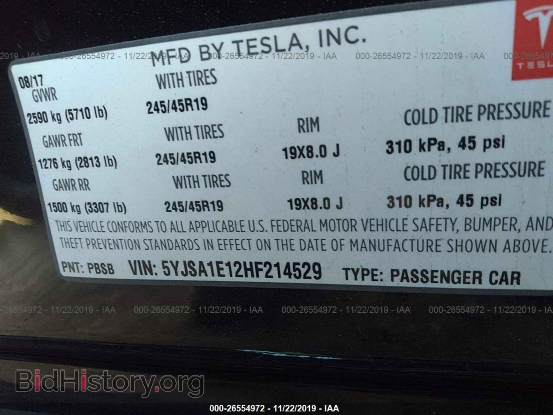 2017 TESLA MODEL S - VIN: 5YJSA1E12HF214529 - Photo 9