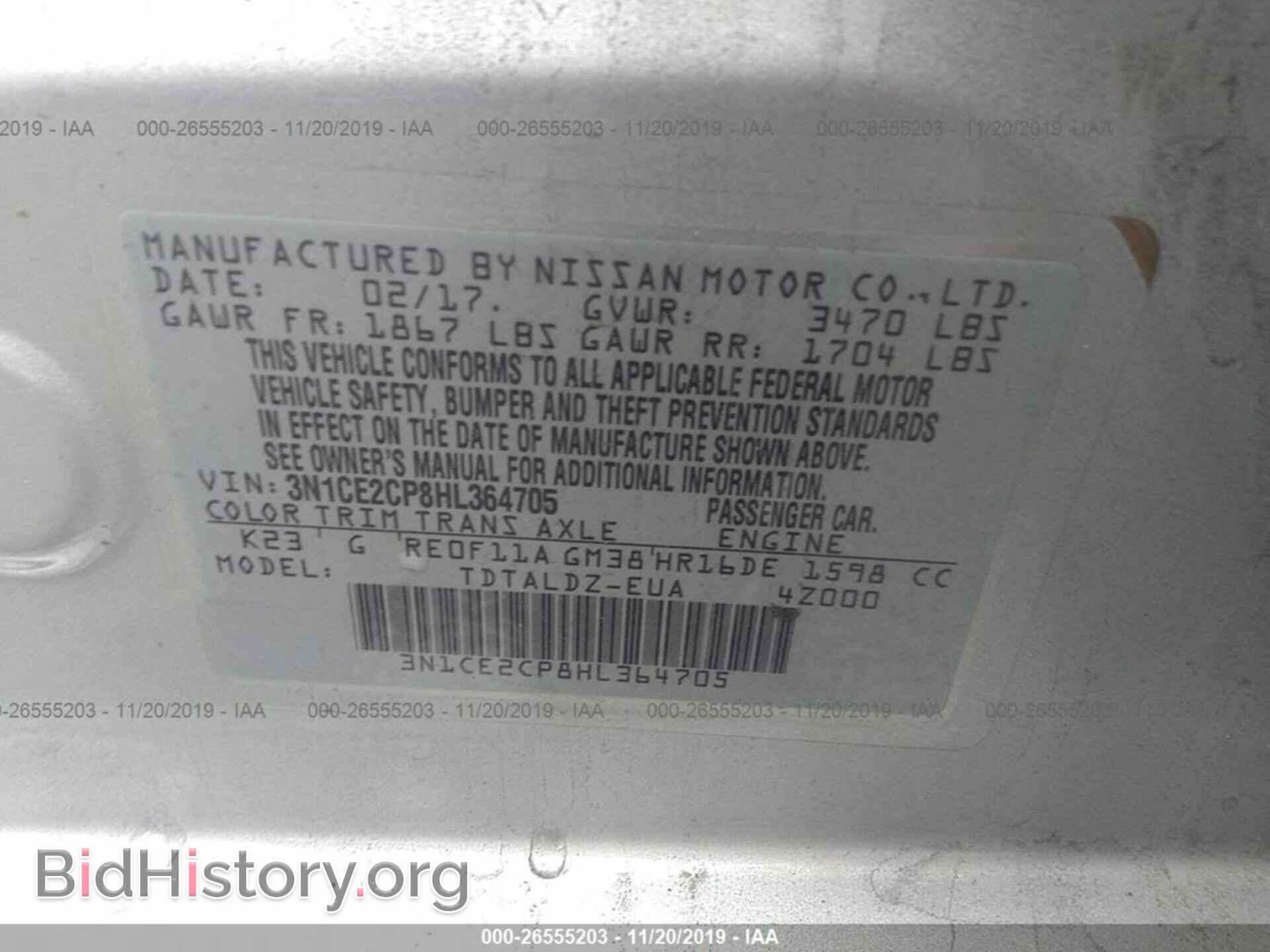 2017 NISSAN VERSA NOTE - VIN: 3N1CE2CP8HL364705 - Фото 9