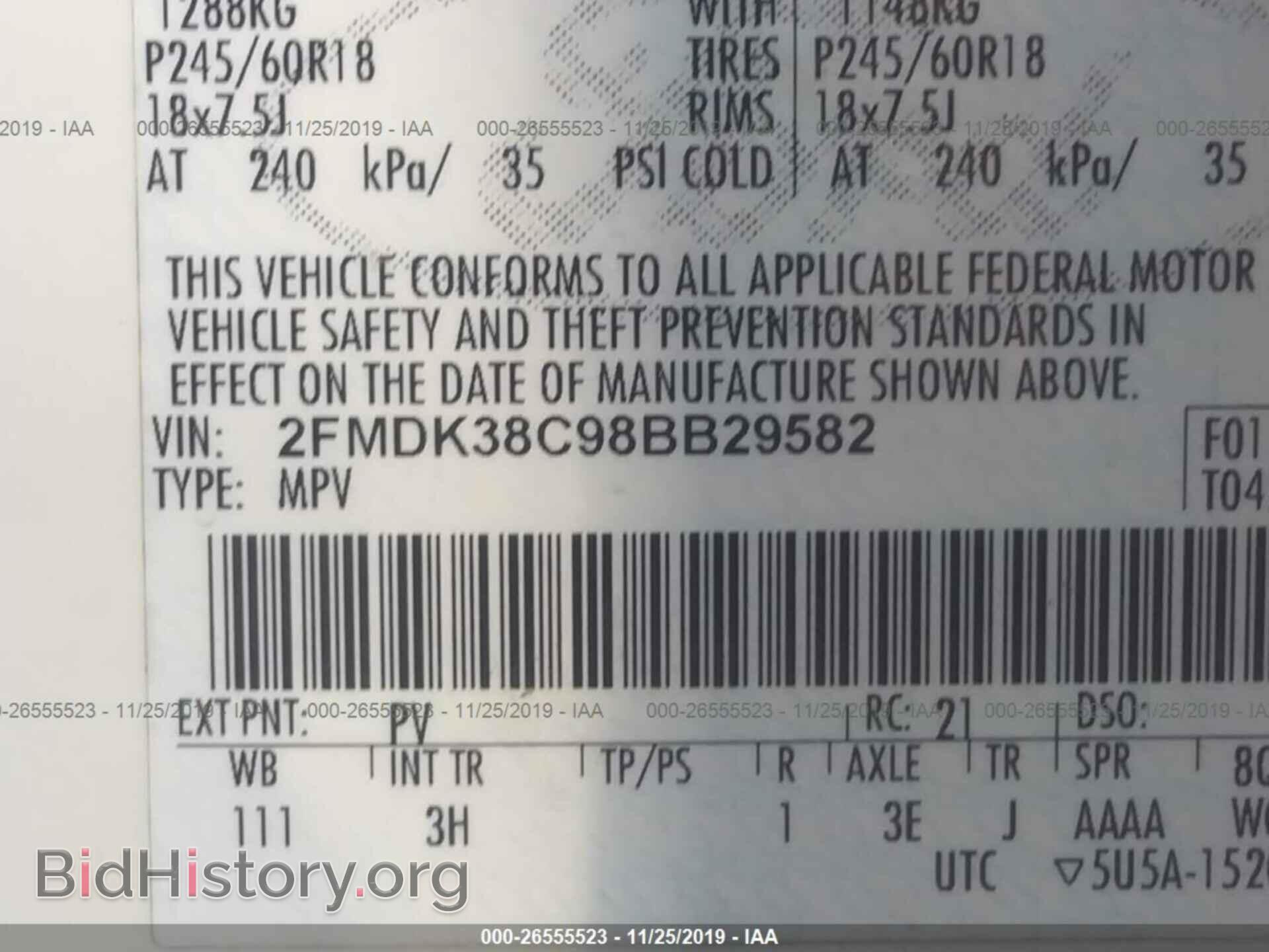 2008 FORD EDGE - VIN: 2FMDK38C98BB29582 - Photo 8