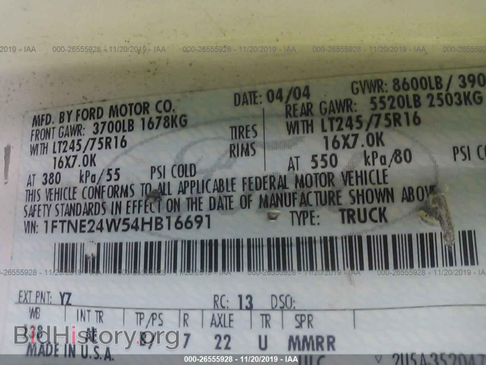 2004 FORD ECONOLINE - VIN: 1FTNE24W54HB16691 - Photo 9
