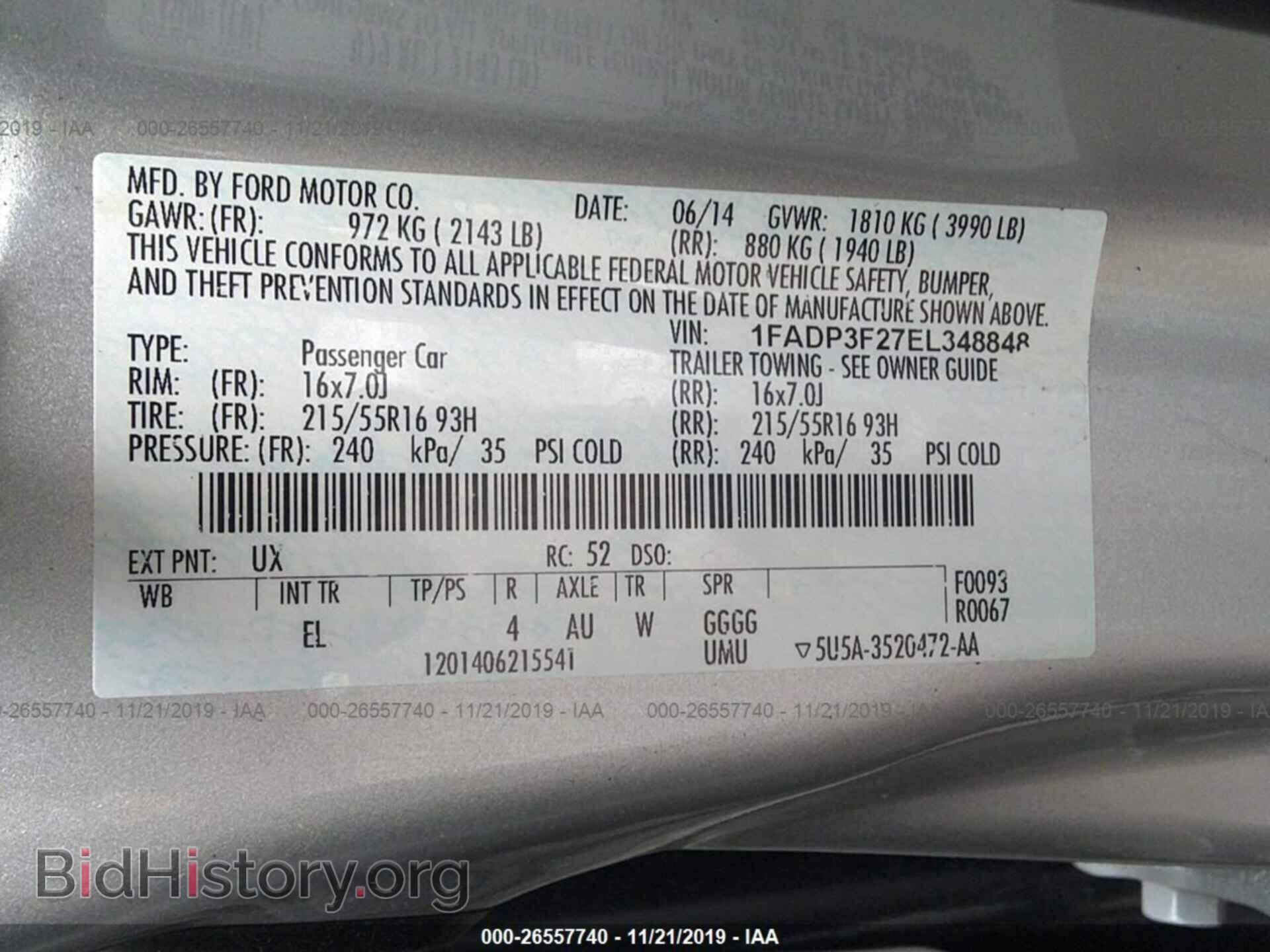 2014 FORD FOCUS - VIN: 1FADP3F27EL348848 - Photo 9