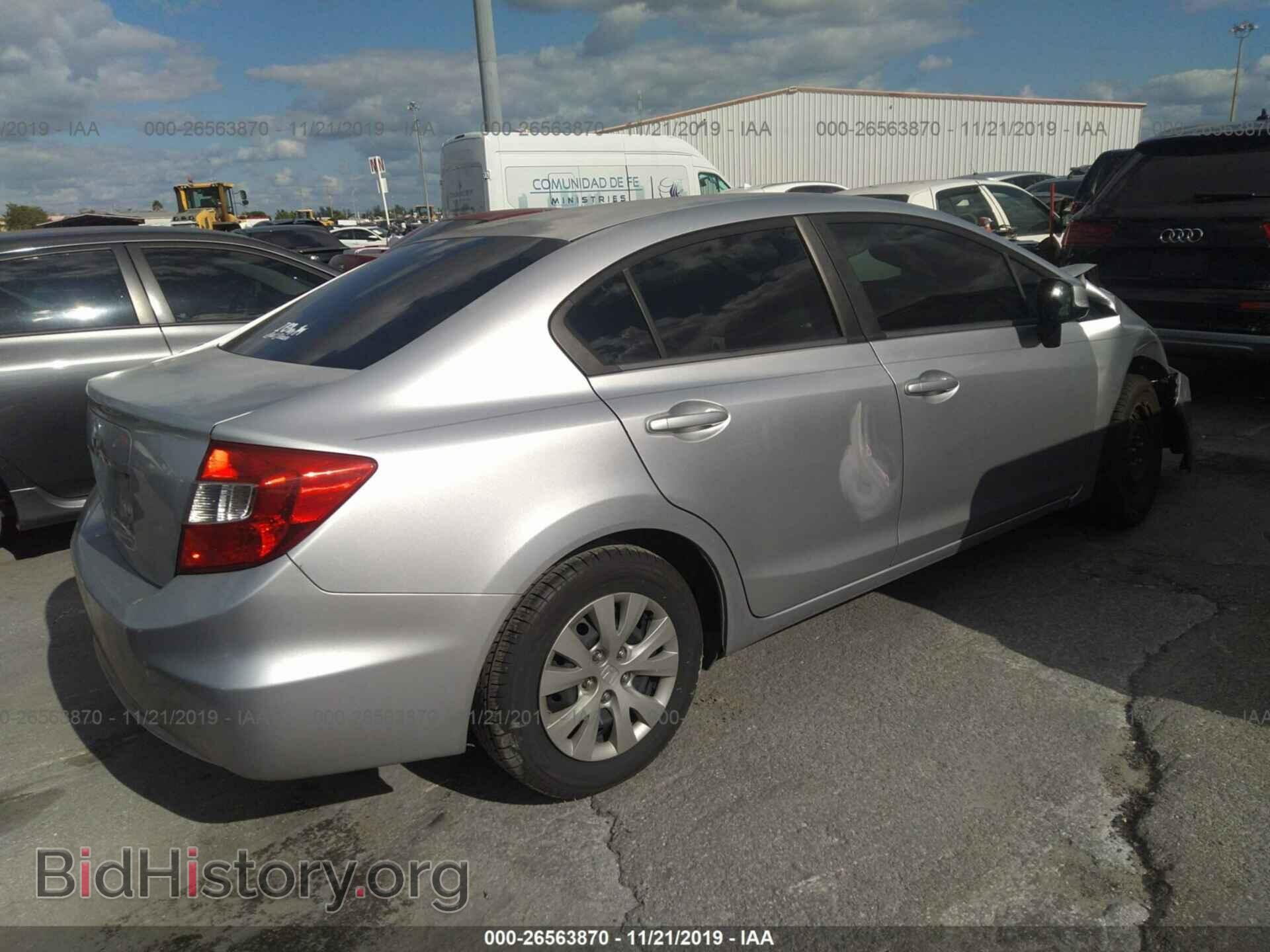 2012 HONDA CIVIC - VIN: 2HGFB2F54CH326842 - Фото 4