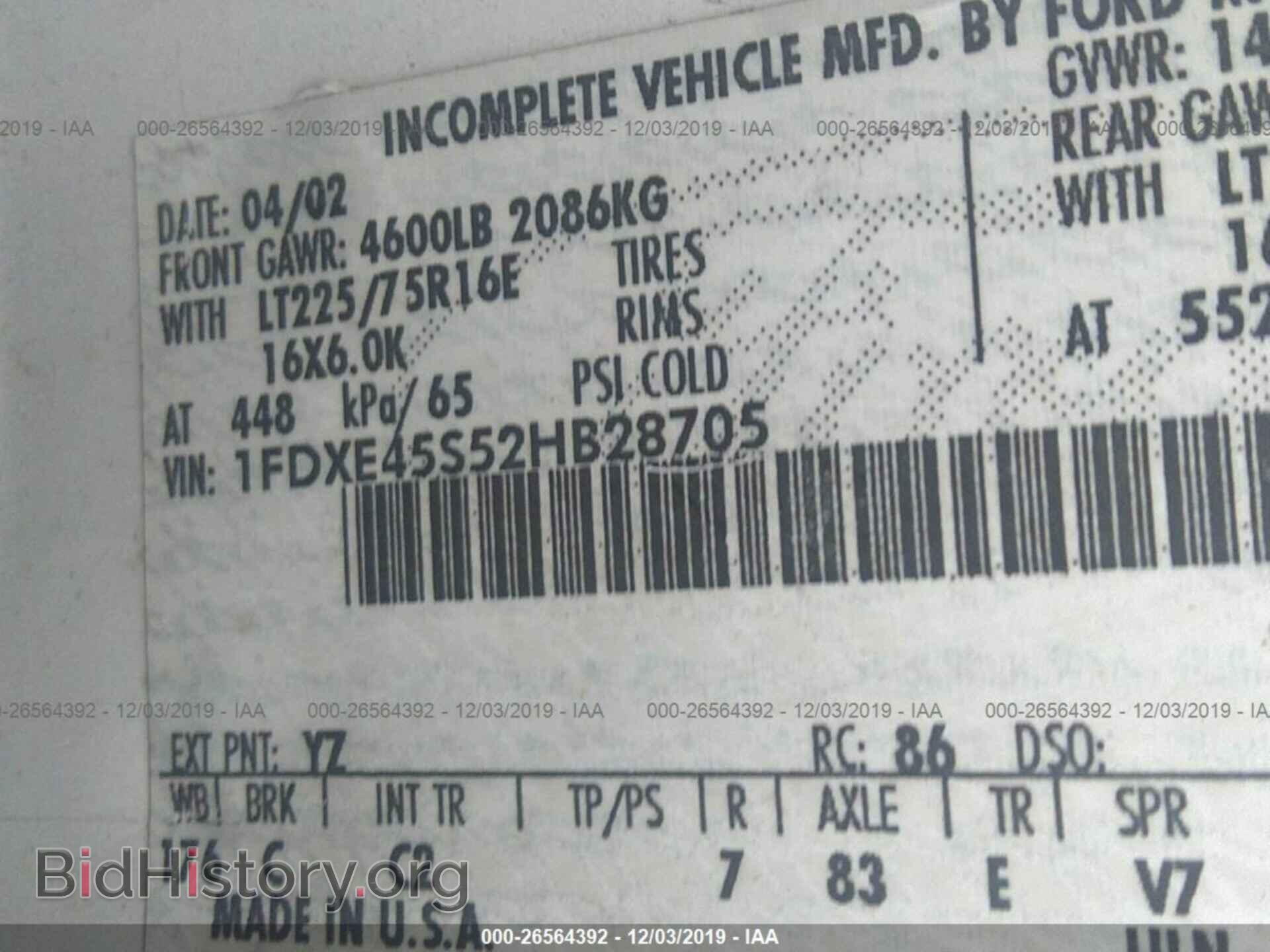 2002 FORD ECONOLINE - VIN: 1FDXE45S52HB28705 - Photo 9