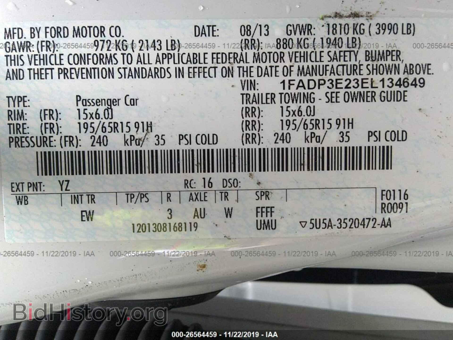 2014 FORD FOCUS - VIN: 1FADP3E23EL134649 - Photo 9