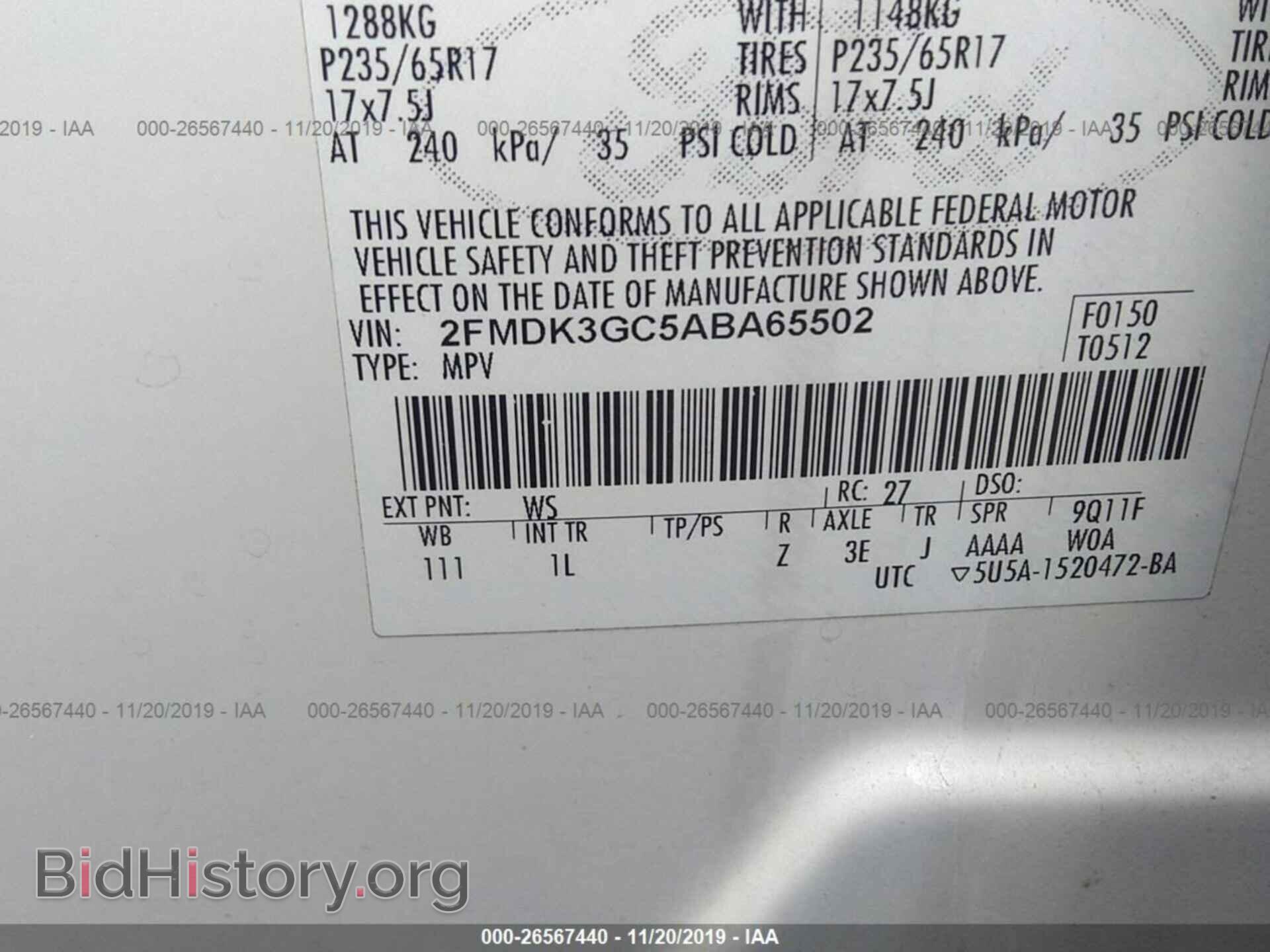 2010 FORD EDGE - VIN: 2FMDK3GC5ABA65502 - Photo 9