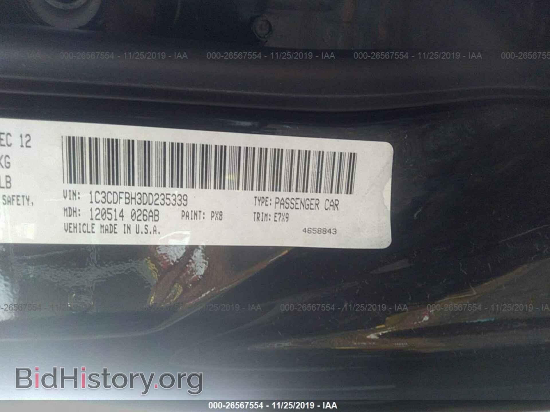 2013 DODGE DART - VIN: 1C3CDFBH3DD235339 - Фото 9