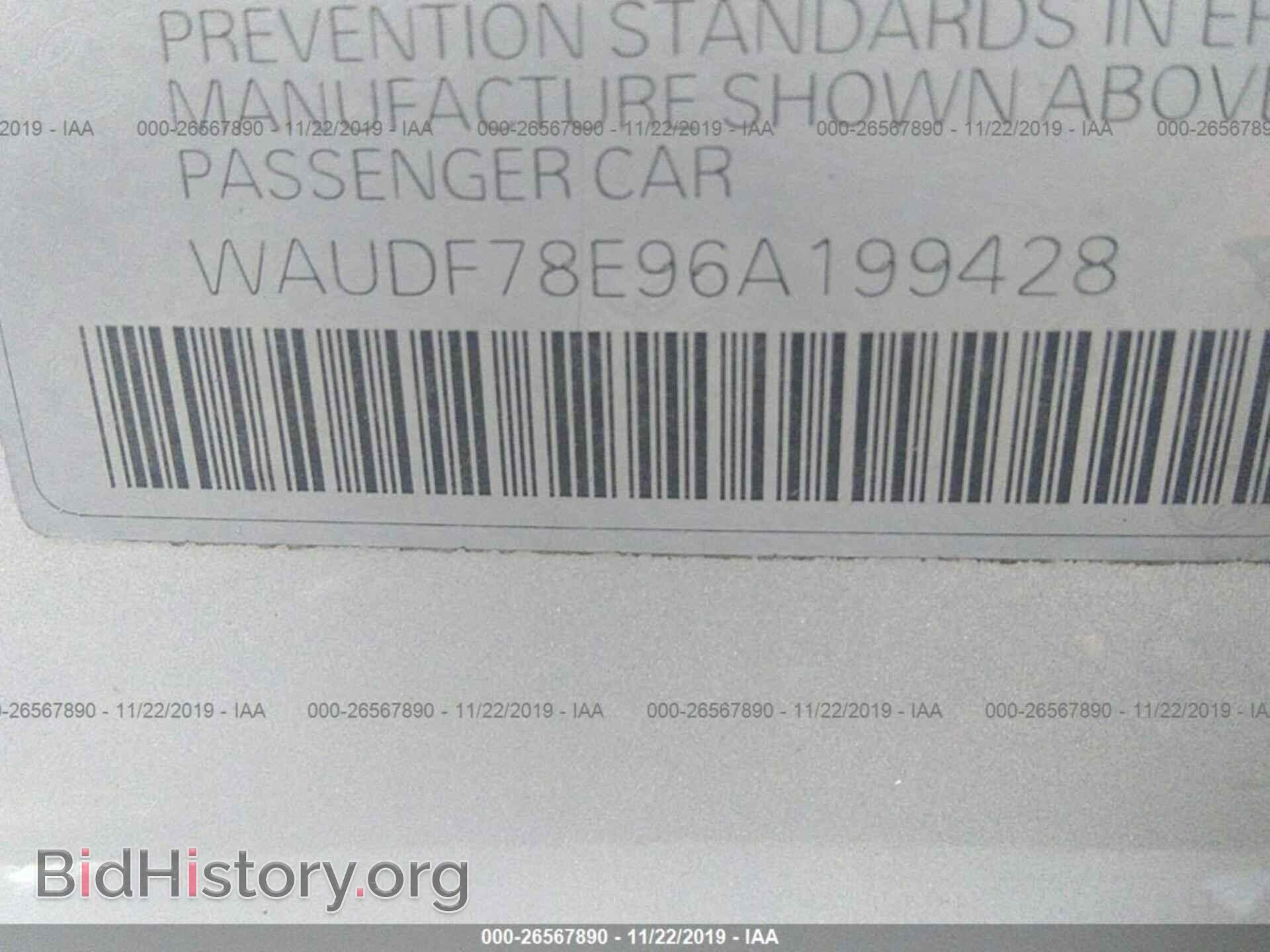 2006 AUDI A4 - VIN: WAUDF78E96A199428 - Photo 9