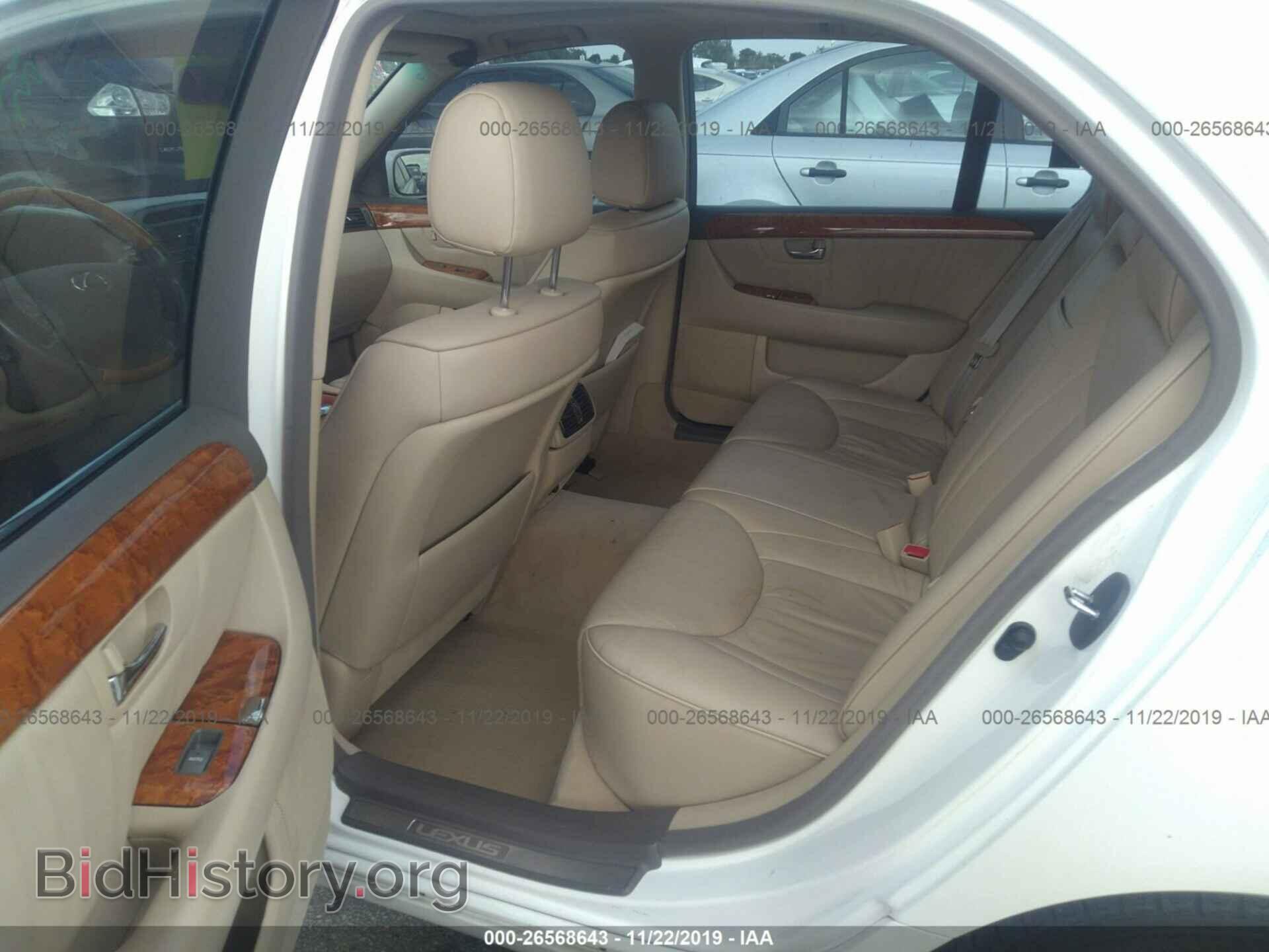 2005 LEXUS LS - VIN: JTHBN36F955003236 - Фото 8