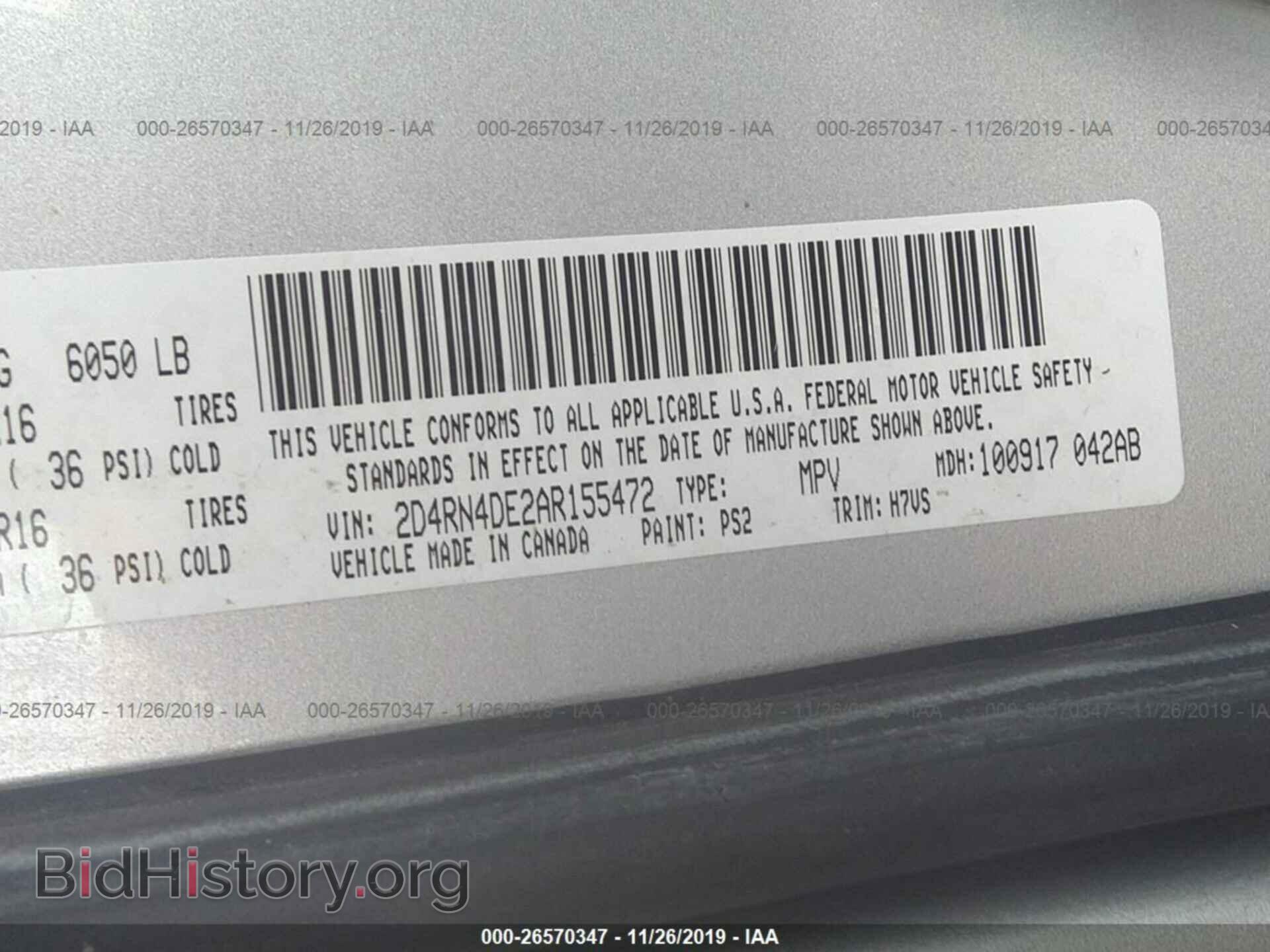2010 DODGE GRAND CARAVAN - VIN: 2D4RN4DE2AR155472 - Фото 9