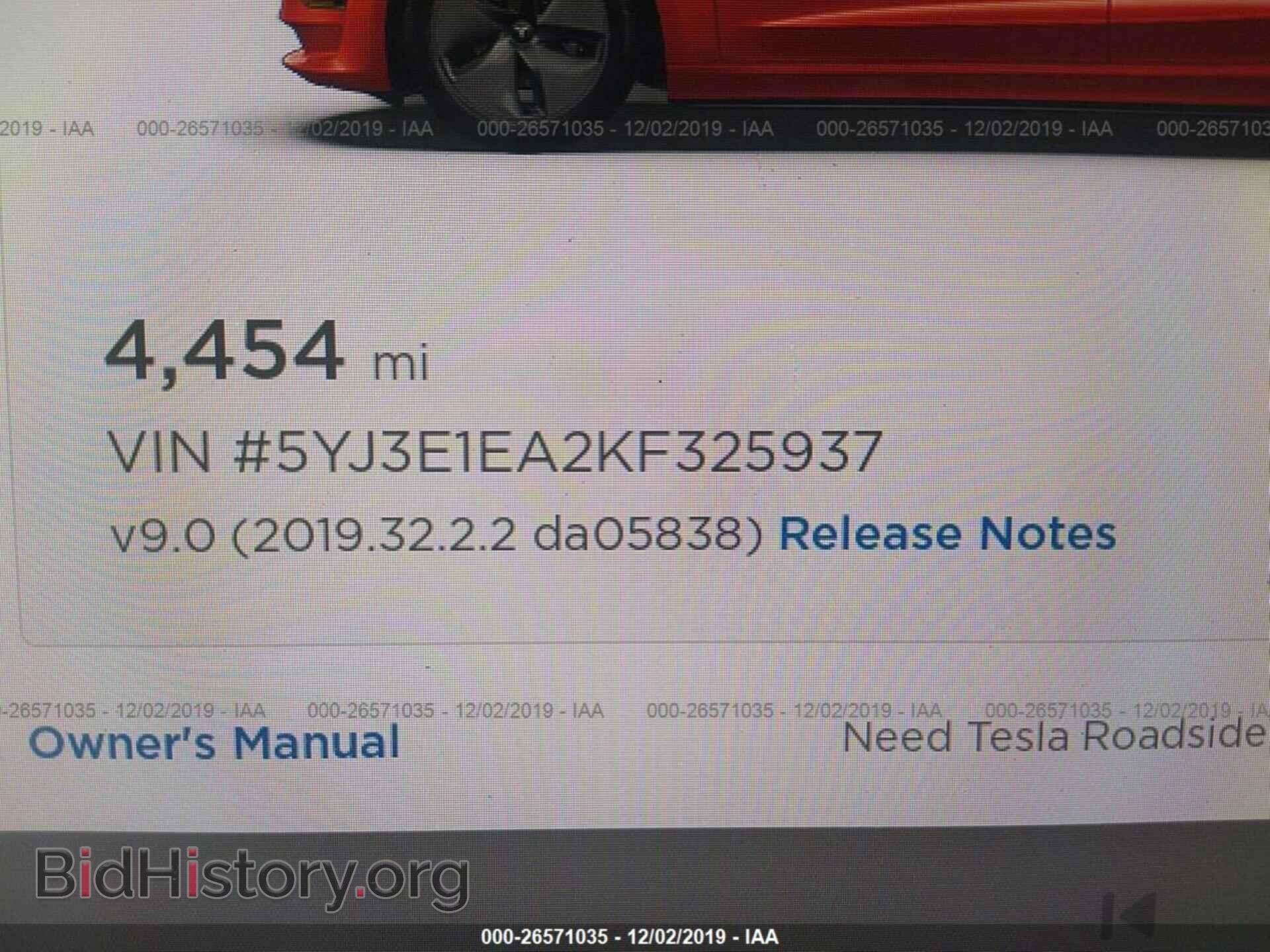 2019 TESLA MODEL 3 - VIN: 5YJ3E1EA2KF325937 - Фото 7